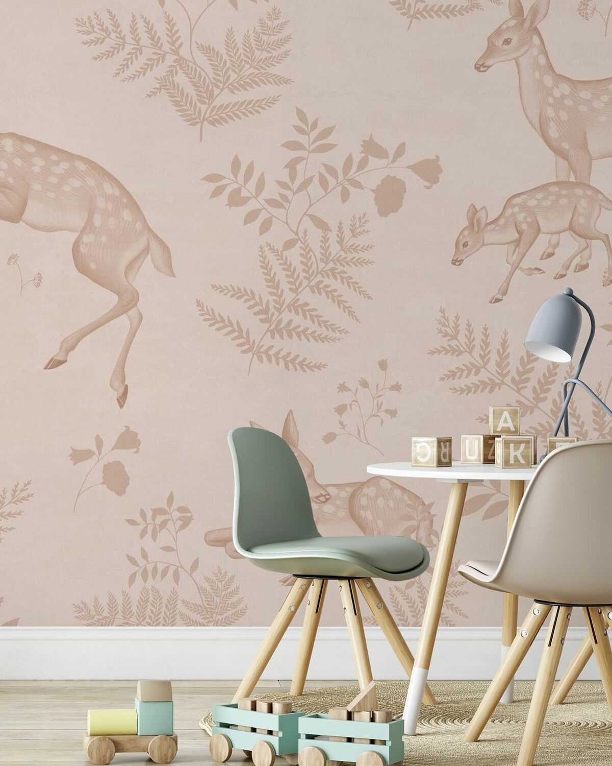 Wall Mural Baby Deer Sepia Wallpaper thumbnail 2