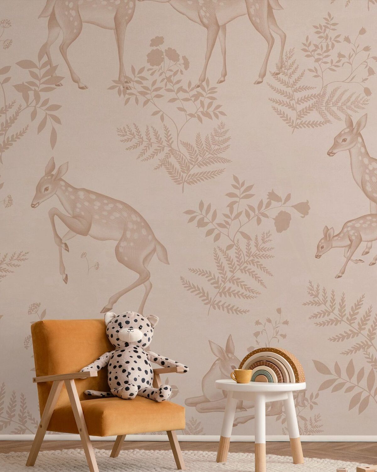 Wall Mural Baby Deer Sepia Wallpaper thumbnail 4