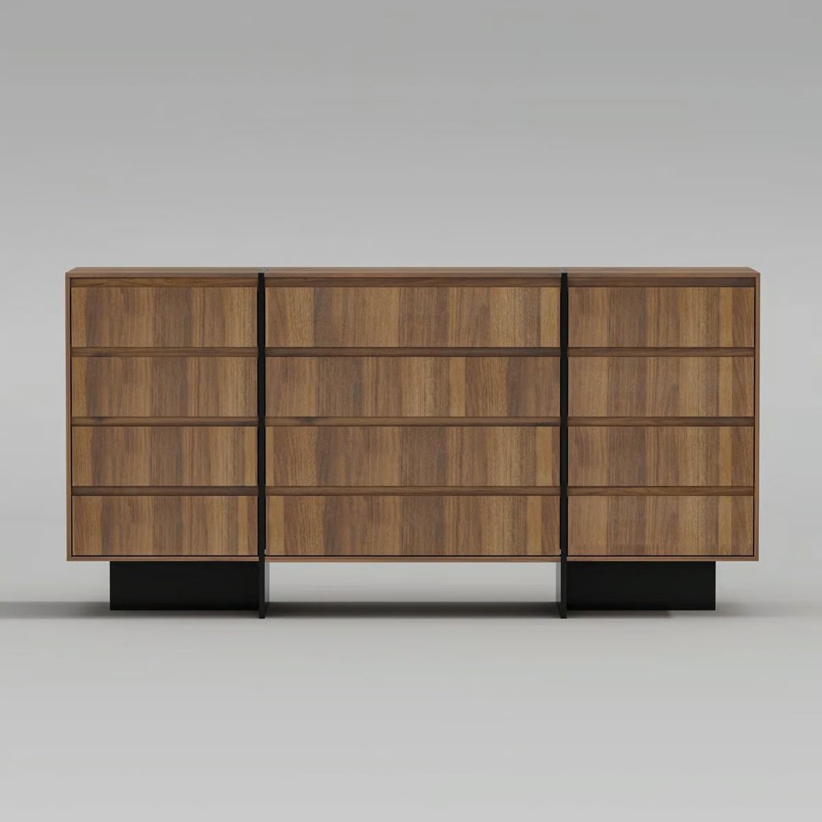 Mid Century Modern 12 Drawer Dresser With Wooden Base thumbnail 3