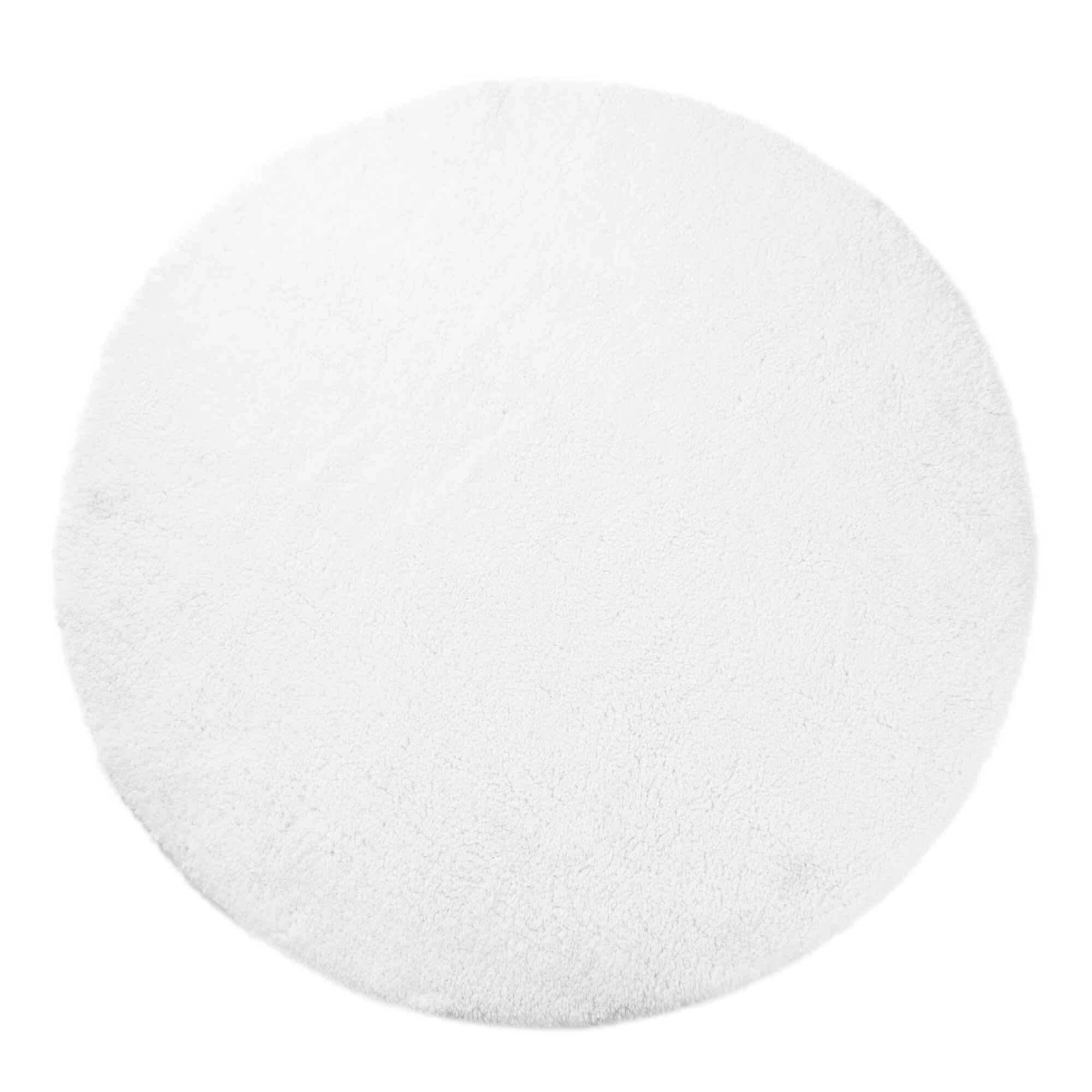 Kaytrin Kai White Fluffy Shag Rug-5'x5' thumbnail 2