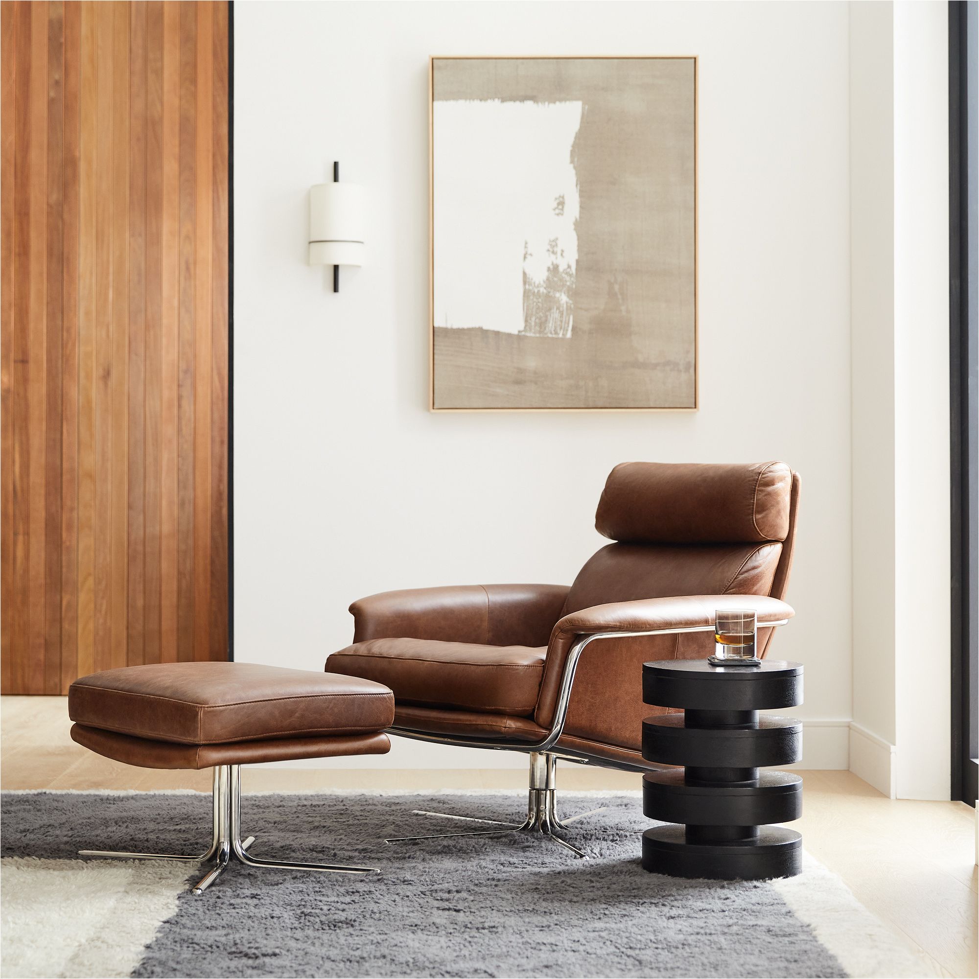 Kristoff Leather Swivel Chair thumbnail 2