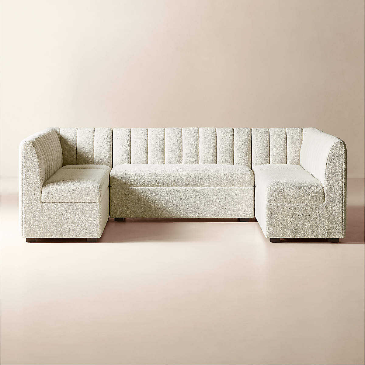 Duncan White Performance Fabric U Shaped Dining Banquette thumbnail 2