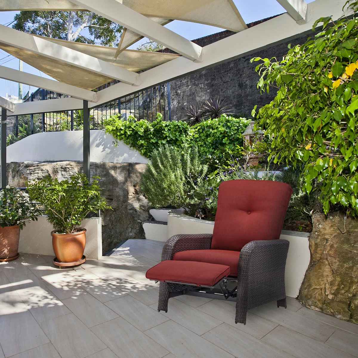 Amarys Recliner Patio Chair with Cushions thumbnail 4