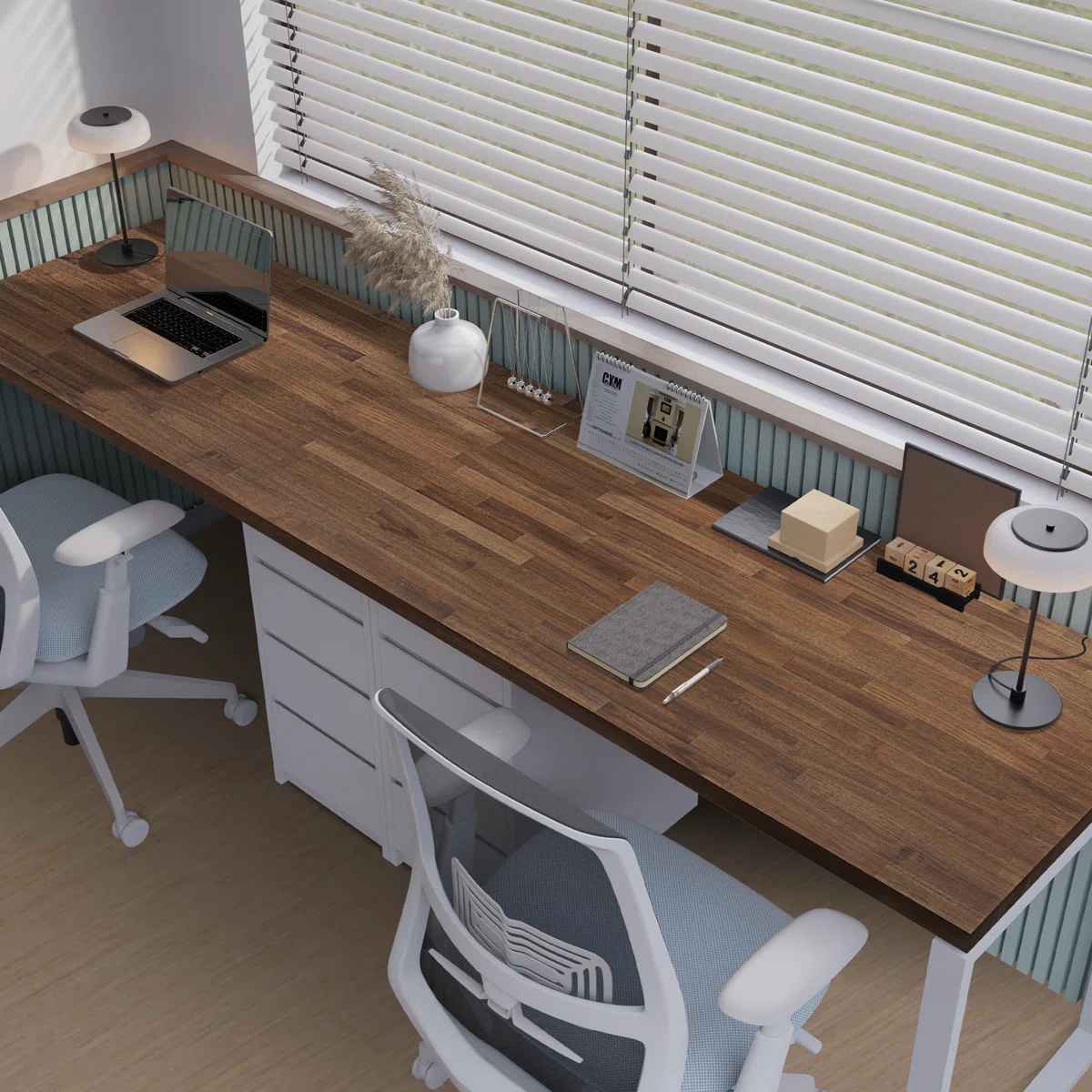 Gladys Acacia Solid Wood Butcher Block Countertop for DIY Workbench Top Dining Table Top thumbnail 2