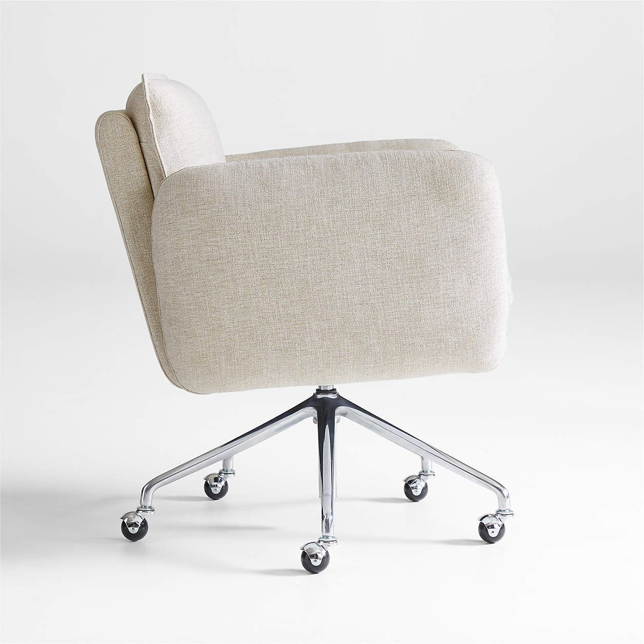 Jens Plush Ivory Office Chair thumbnail 4