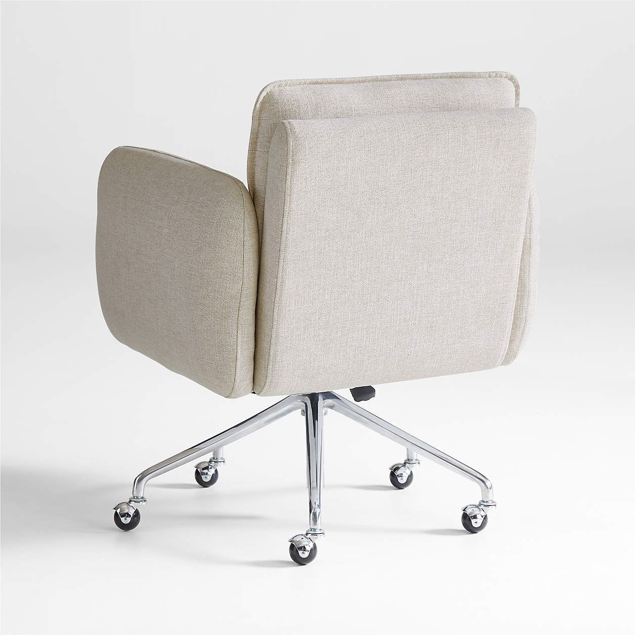 Jens Plush Ivory Office Chair thumbnail 5