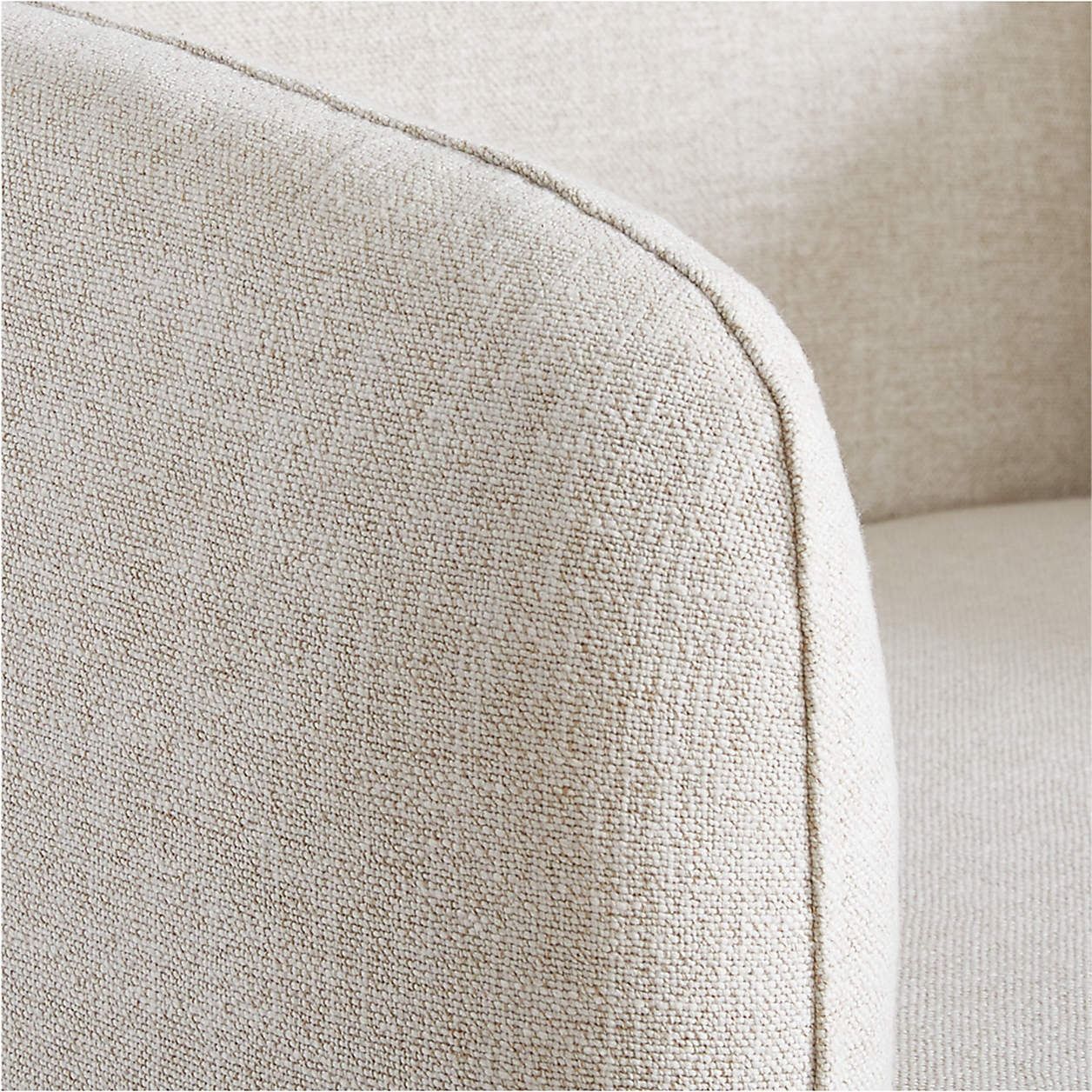 Jens Plush Ivory Office Chair thumbnail 6
