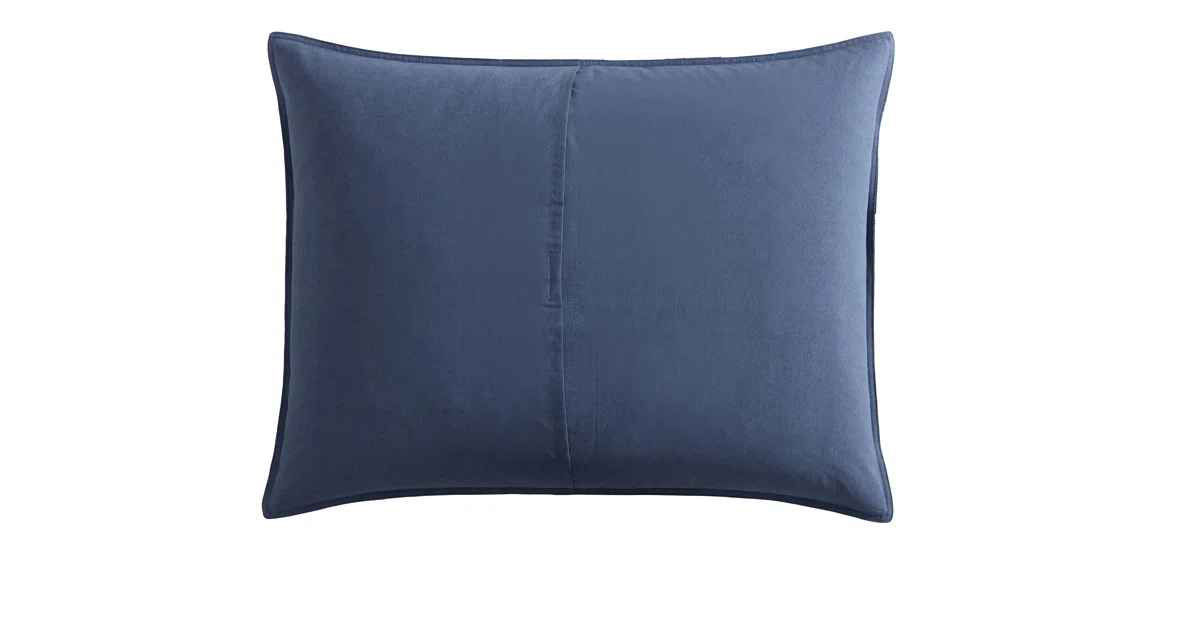 Eddie Bauer Lakehouse Plaid Blue Cotton Pillow thumbnail 2
