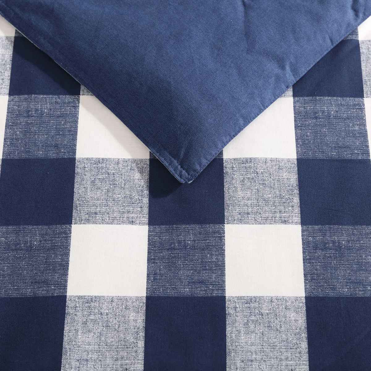 Eddie Bauer Lakehouse Plaid Blue Cotton Pillow thumbnail 6
