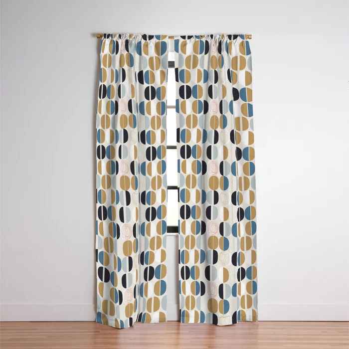Mid Century Geometric Pattern Curtain-50"x96" thumbnail 3