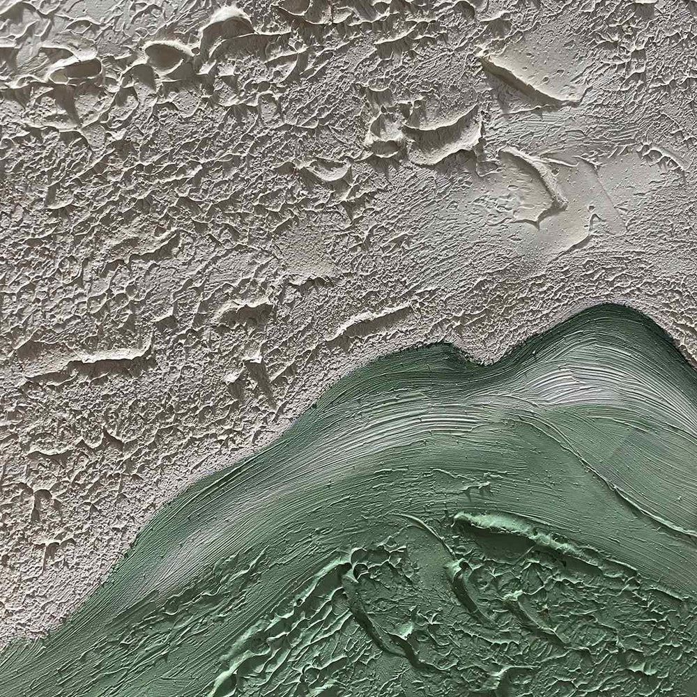 Emerald Dusk Textured Abstract Landscape Oil Painting thumbnail 2