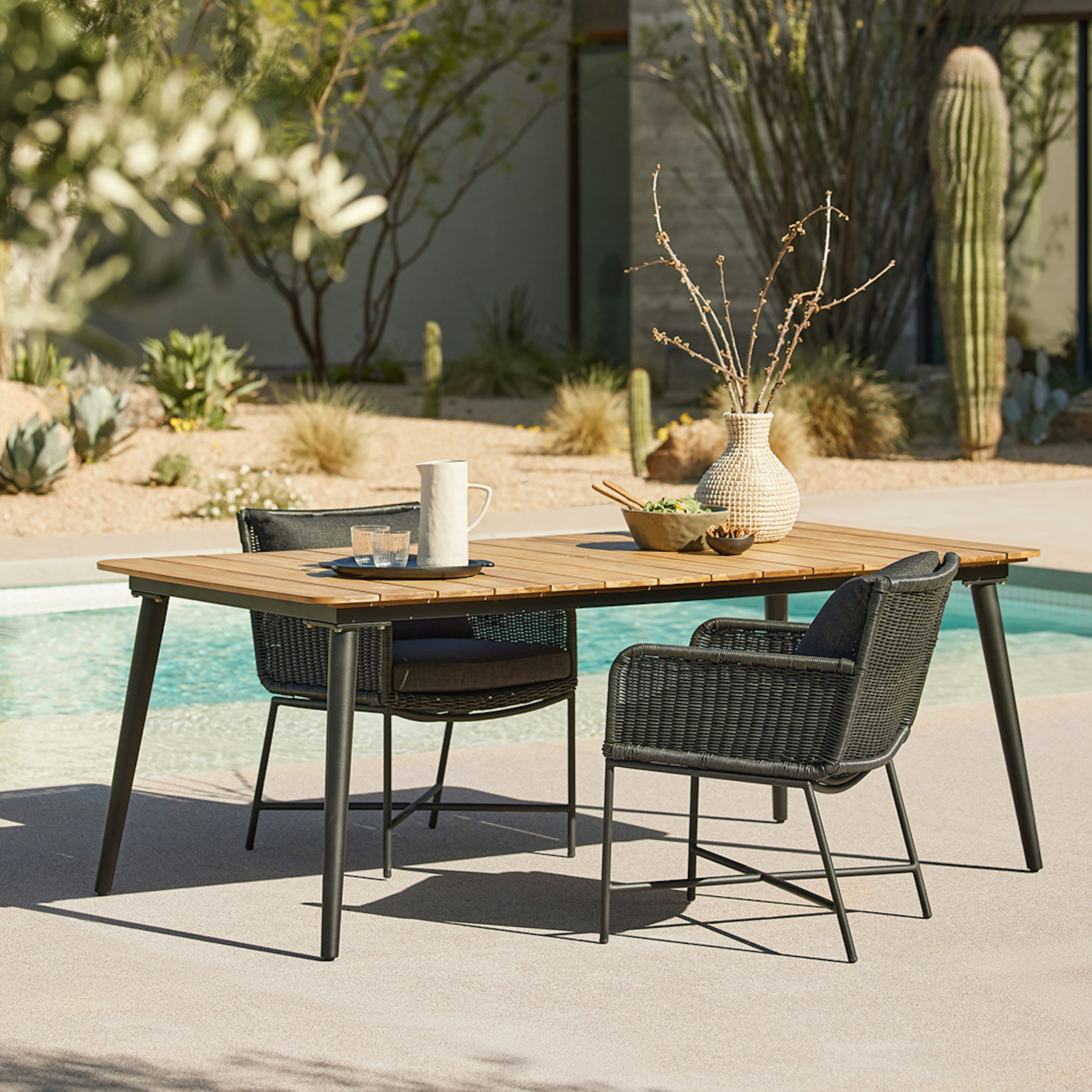 Latta Outdoor Dining Table Slate Gray thumbnail 2
