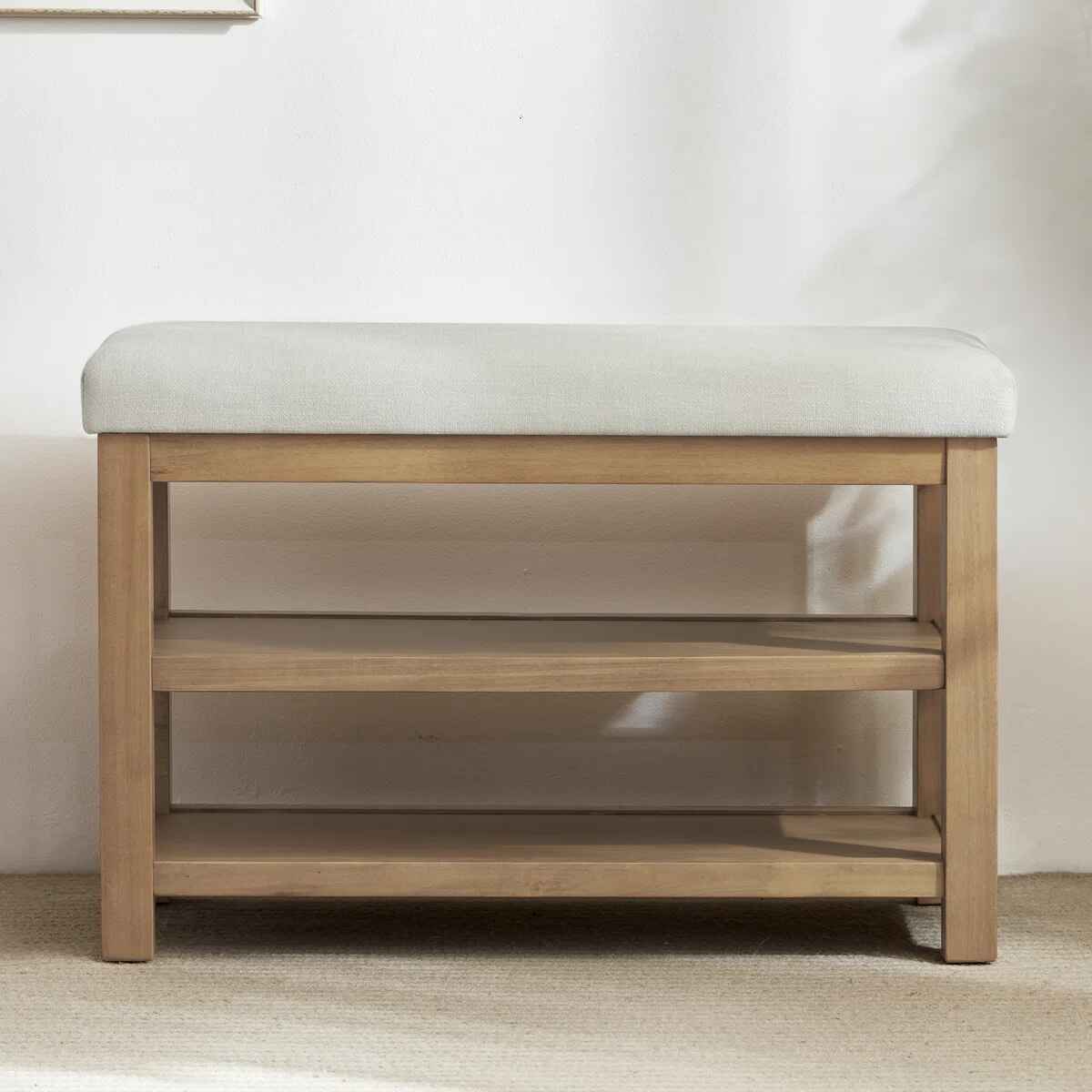 Hahnville Upholstered Storage Shoe Bench thumbnail 2