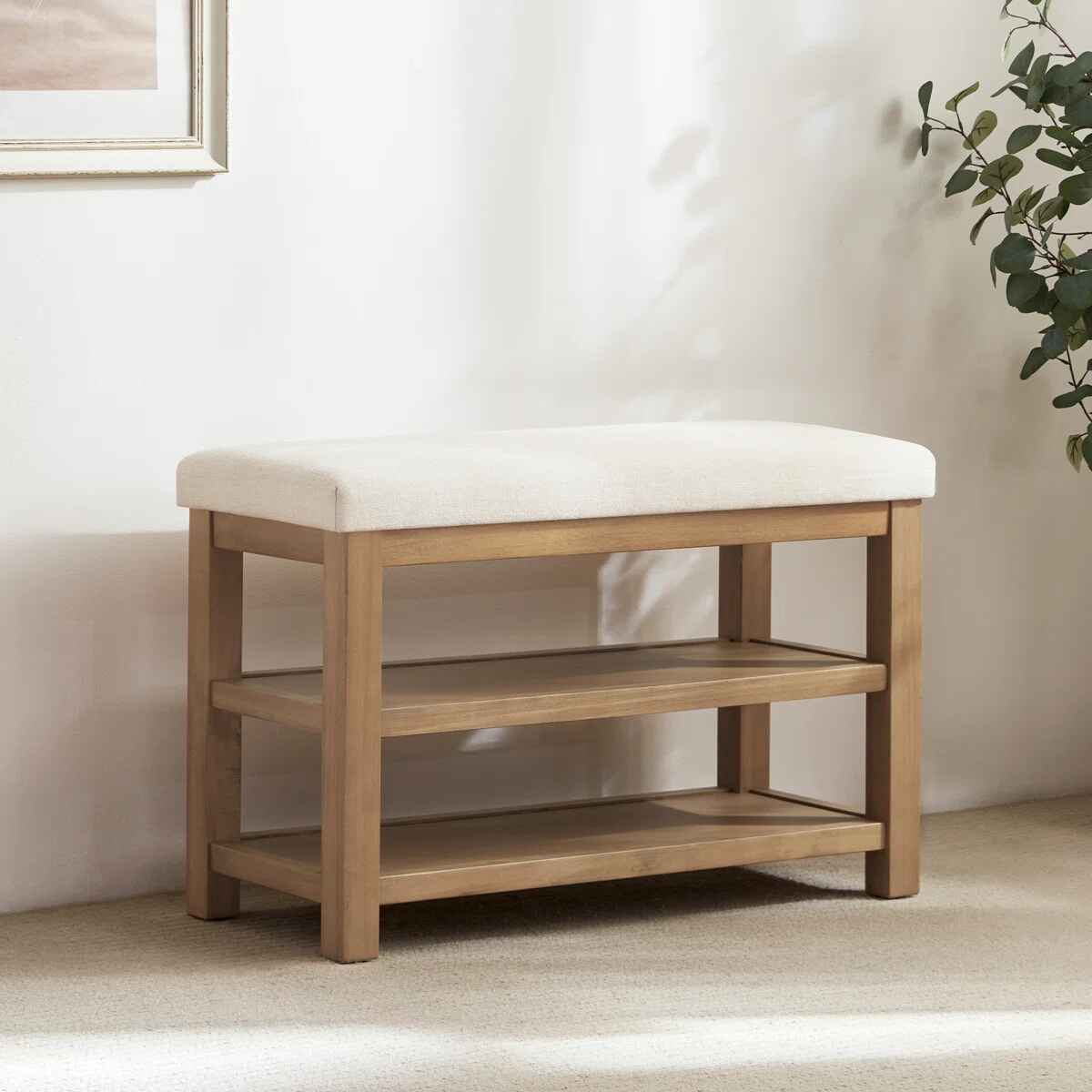 Hahnville Upholstered Storage Shoe Bench thumbnail 9