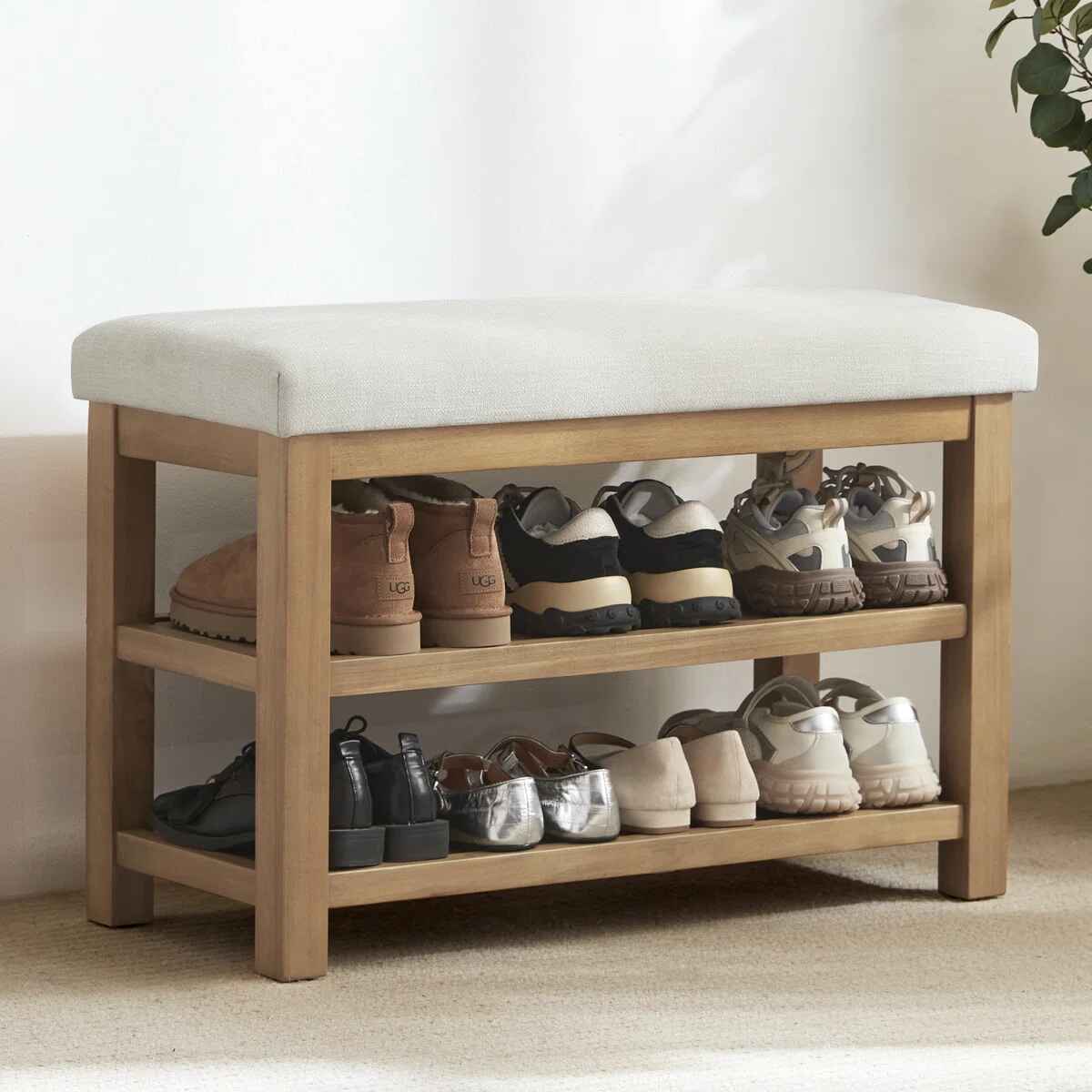 Hahnville Upholstered Storage Shoe Bench thumbnail 4