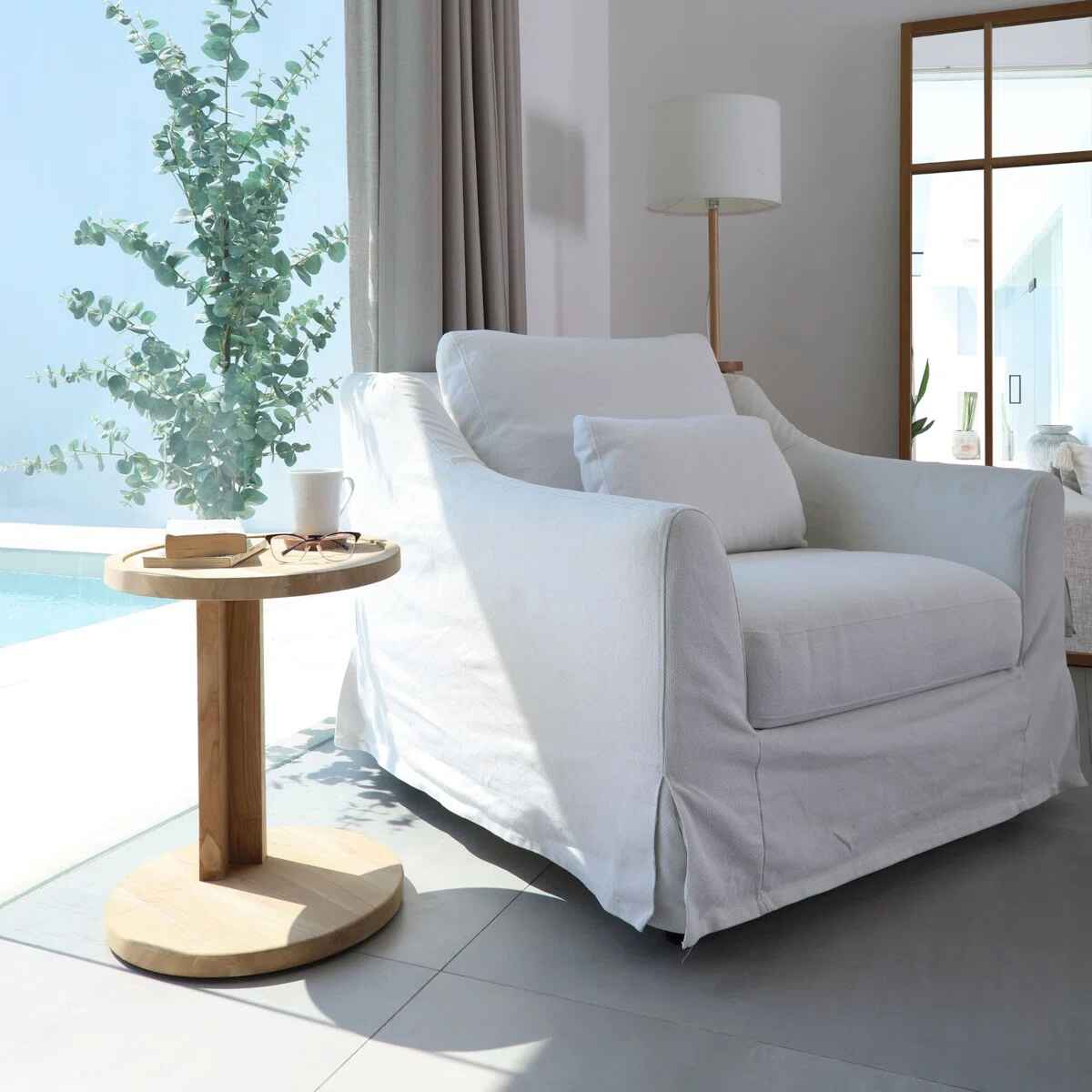 Nordic Teak Rapaport Natural C Shaped Side Table thumbnail 2