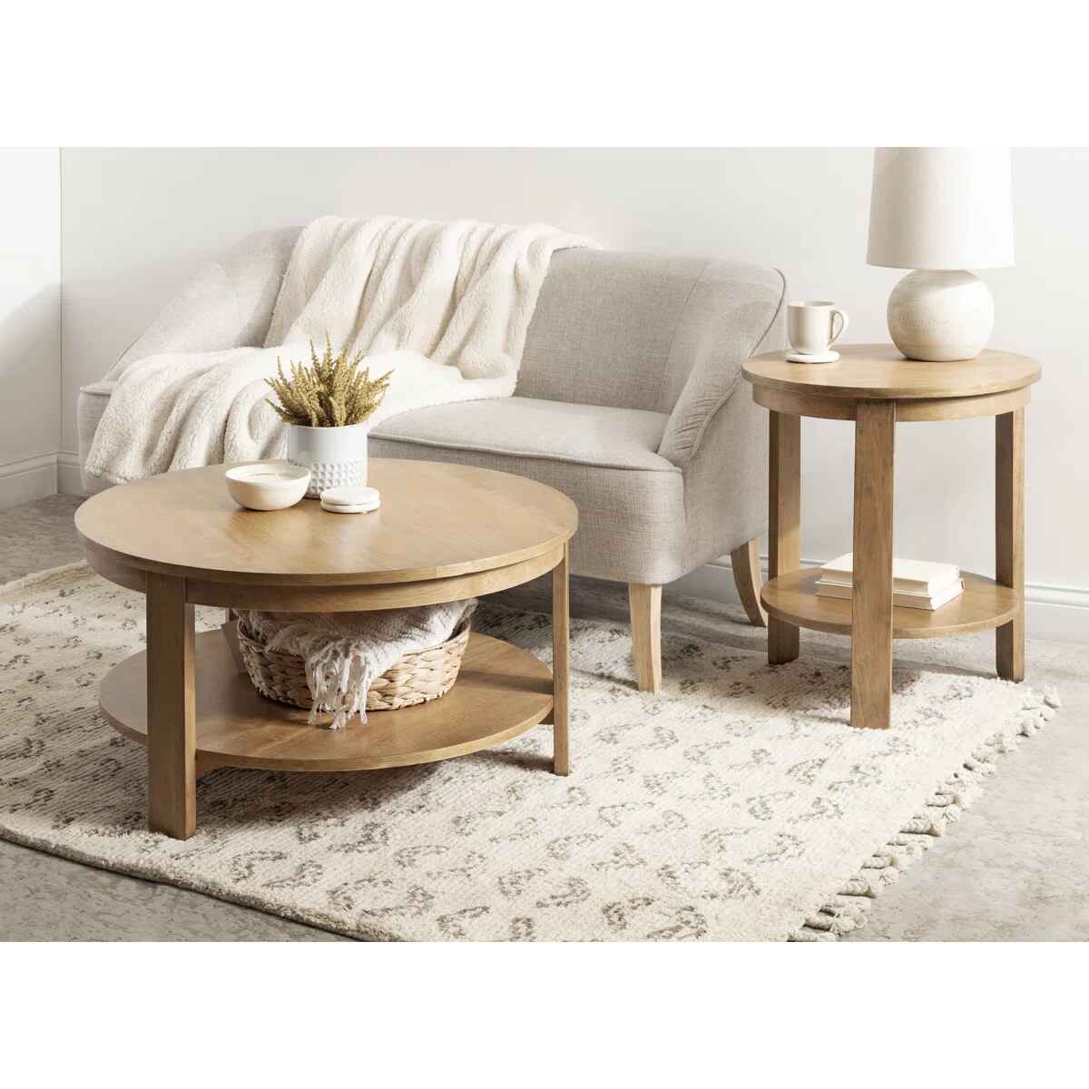 Aamnah Prayash Tiered Round Living Room Coffee Table thumbnail 3