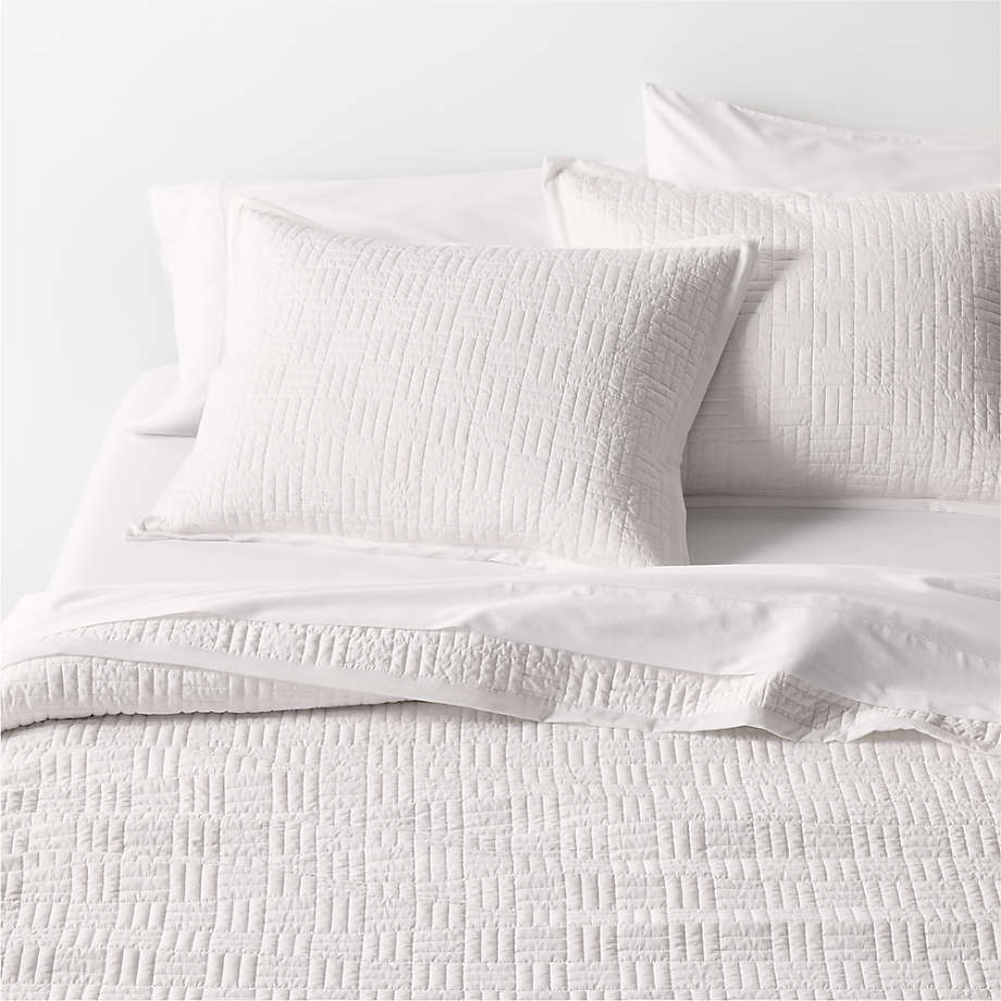 Serene Washed Organic White Standard Sham thumbnail 2