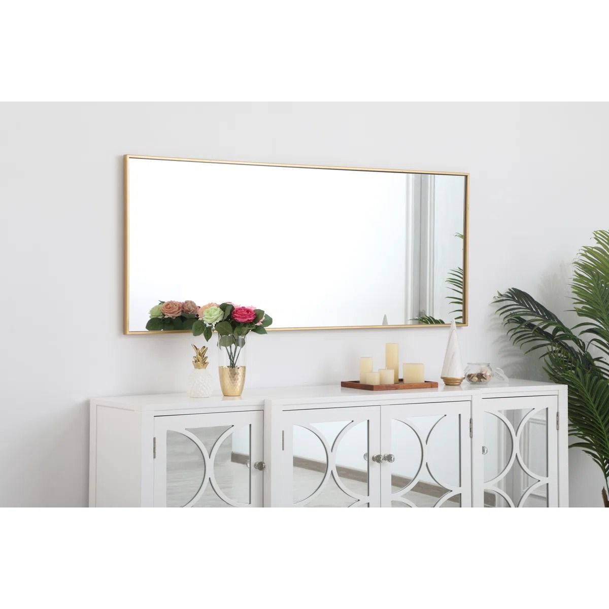 Sabine Metal Rectangle Wall Mirror thumbnail 2