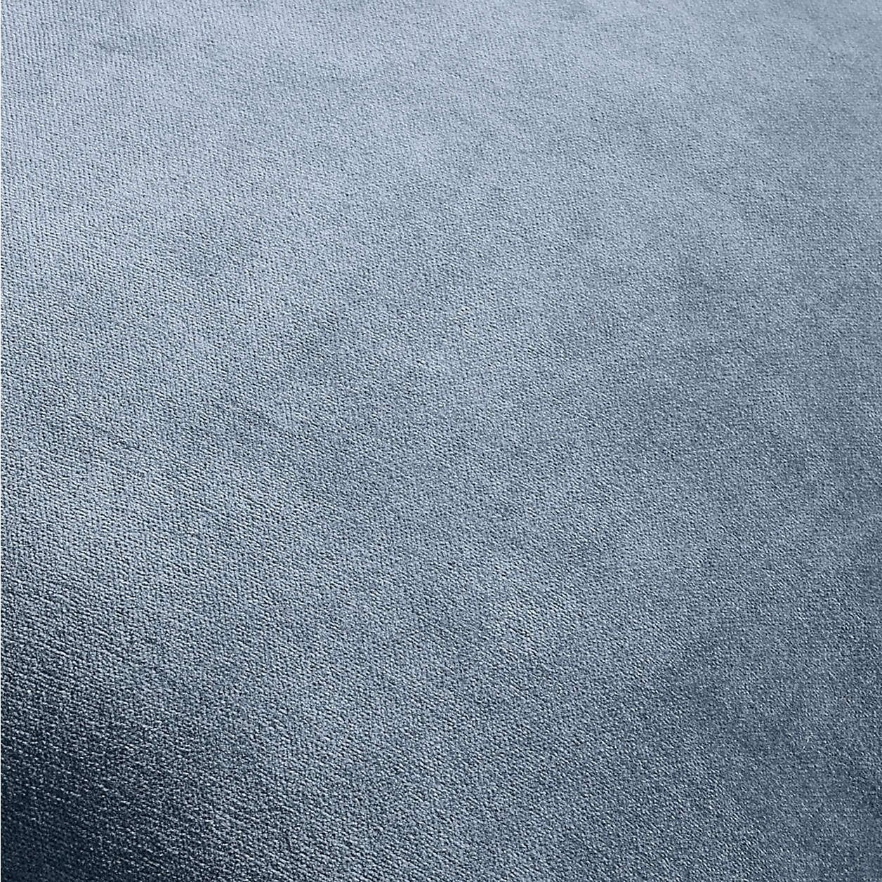 Relaxed Washed Organic Cotton Velvet Deep Sea Blue Throw Pillow Cover-20"x20" thumbnail 2