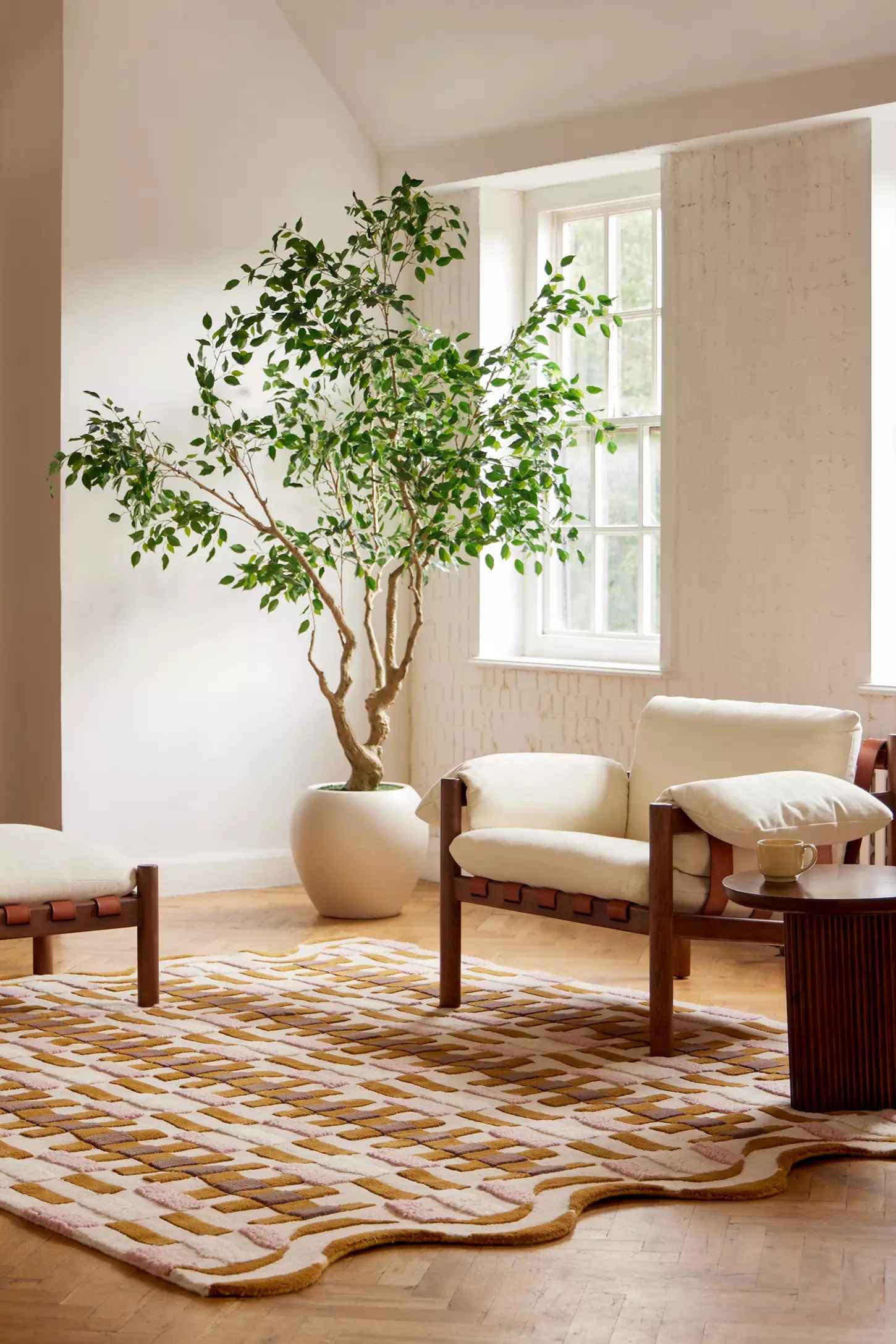 Tufted Wool Geometric Scalloped Rug-8'x10' thumbnail 2