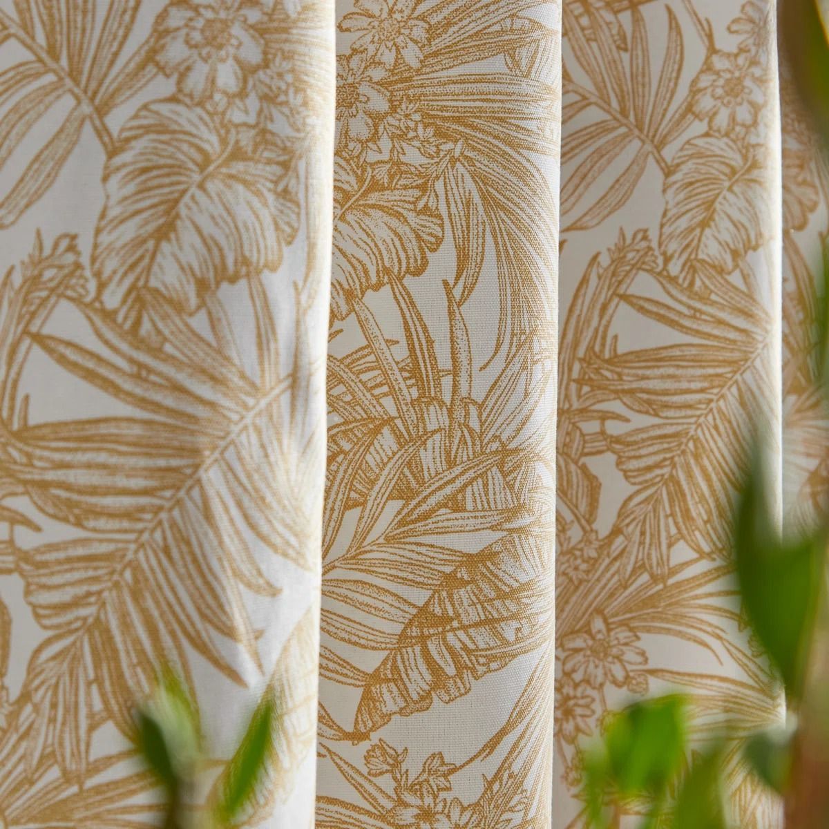 Tropical Floral Light Filtering Thermal Grommet Curtain Panel Pair thumbnail 3