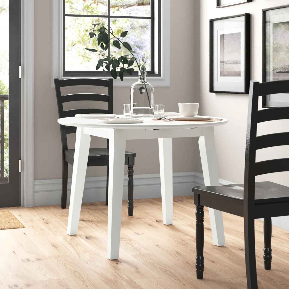 Chaffin Extendable Round Solid Wood Dining Table thumbnail 2