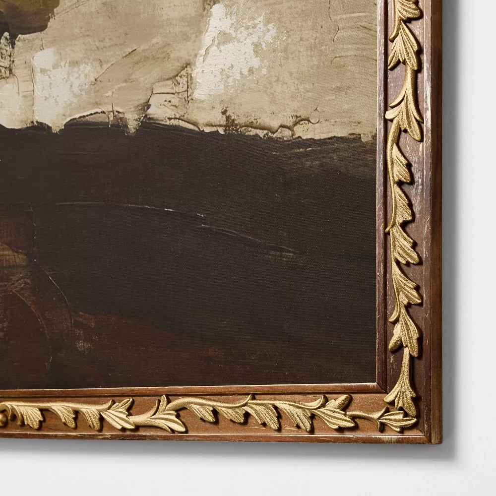 Dark Modern Abstract Framed Art-28"x28" thumbnail 3