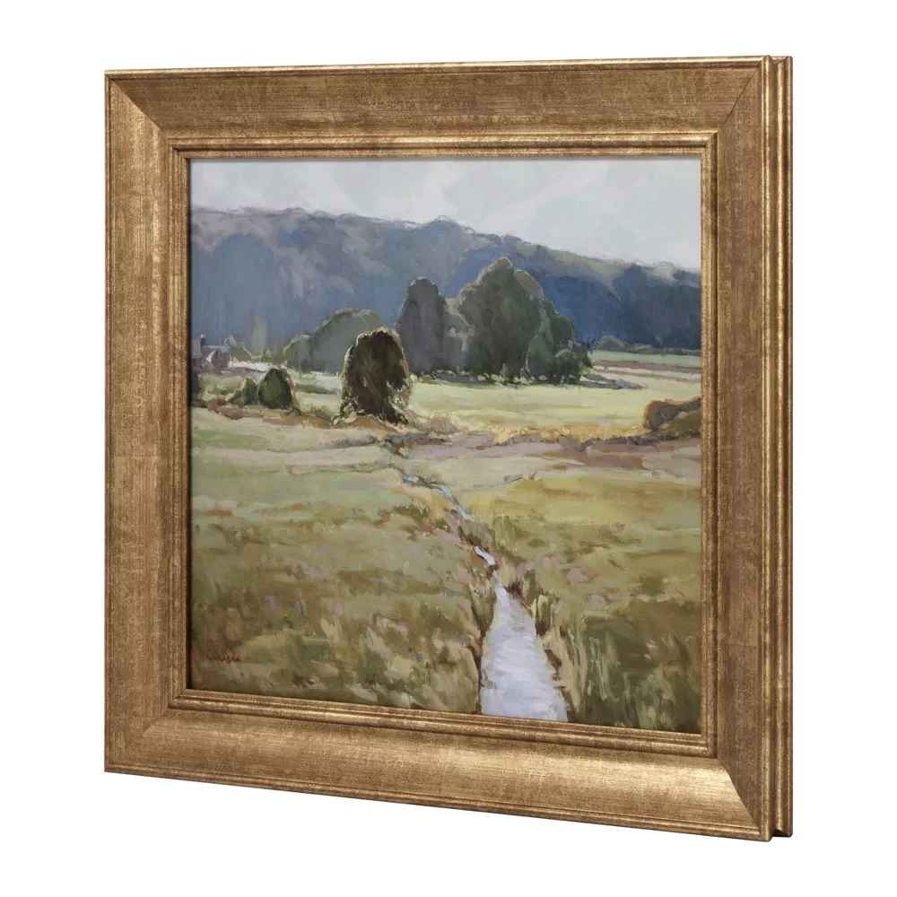 Summer Pasture Framed Wall Art Brass-16"x14" thumbnail 3