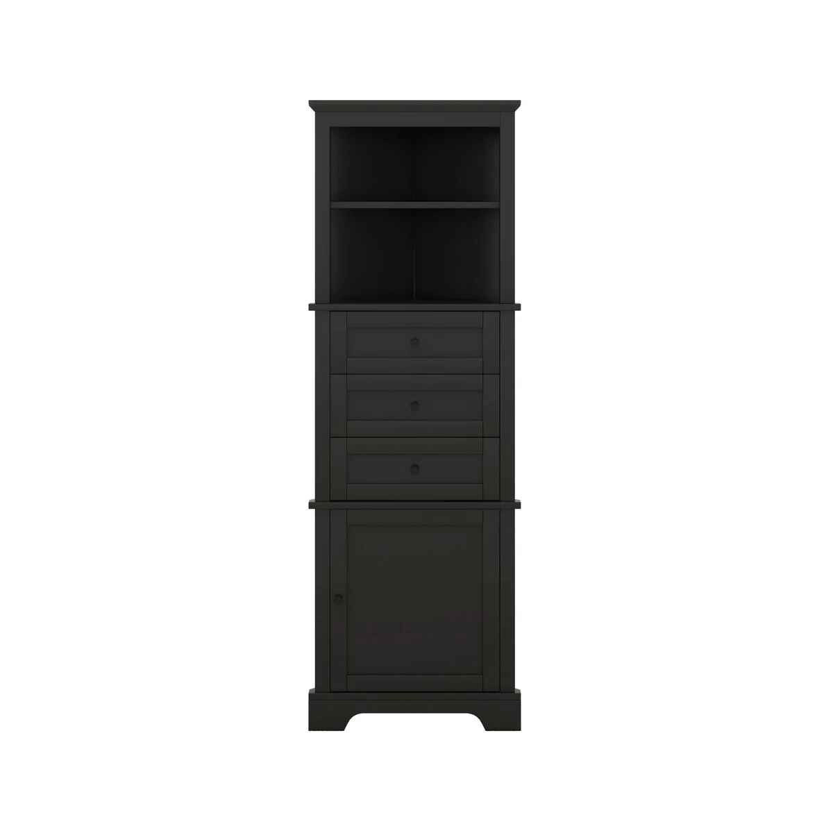 Triangle Tall Cabinet With 3 Drawers And Adjustable Shelves thumbnail 3