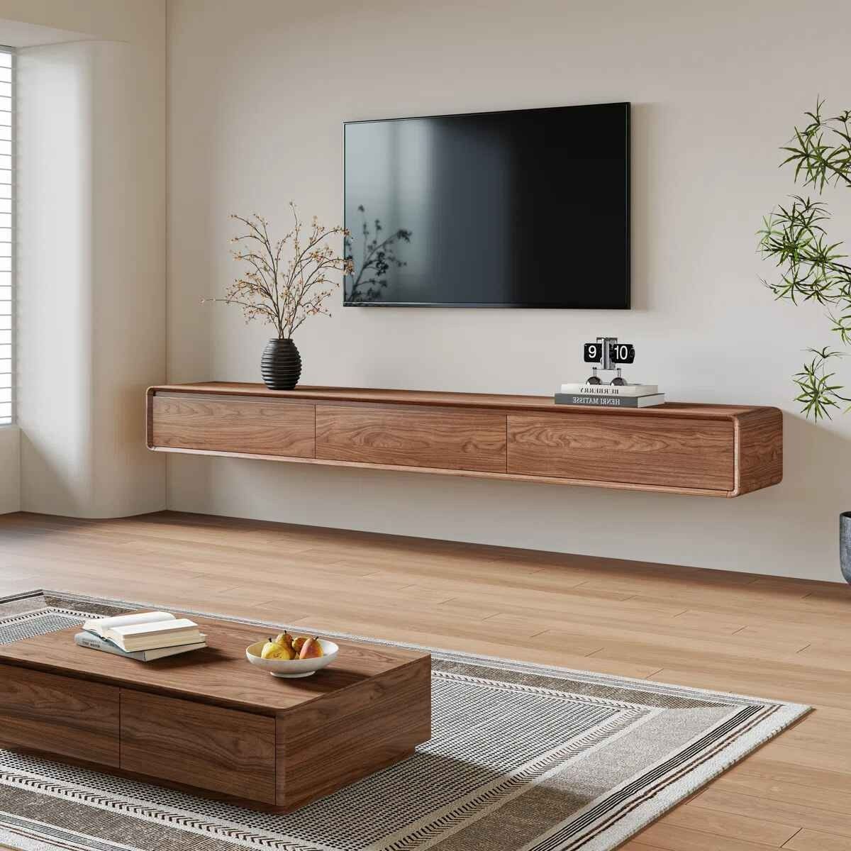 Modern Floating TV Stand Wall Mounted Media Console with Storage thumbnail 2