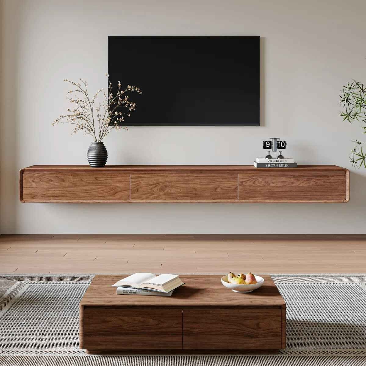 Modern Floating TV Stand Wall Mounted Media Console with Storage thumbnail 3