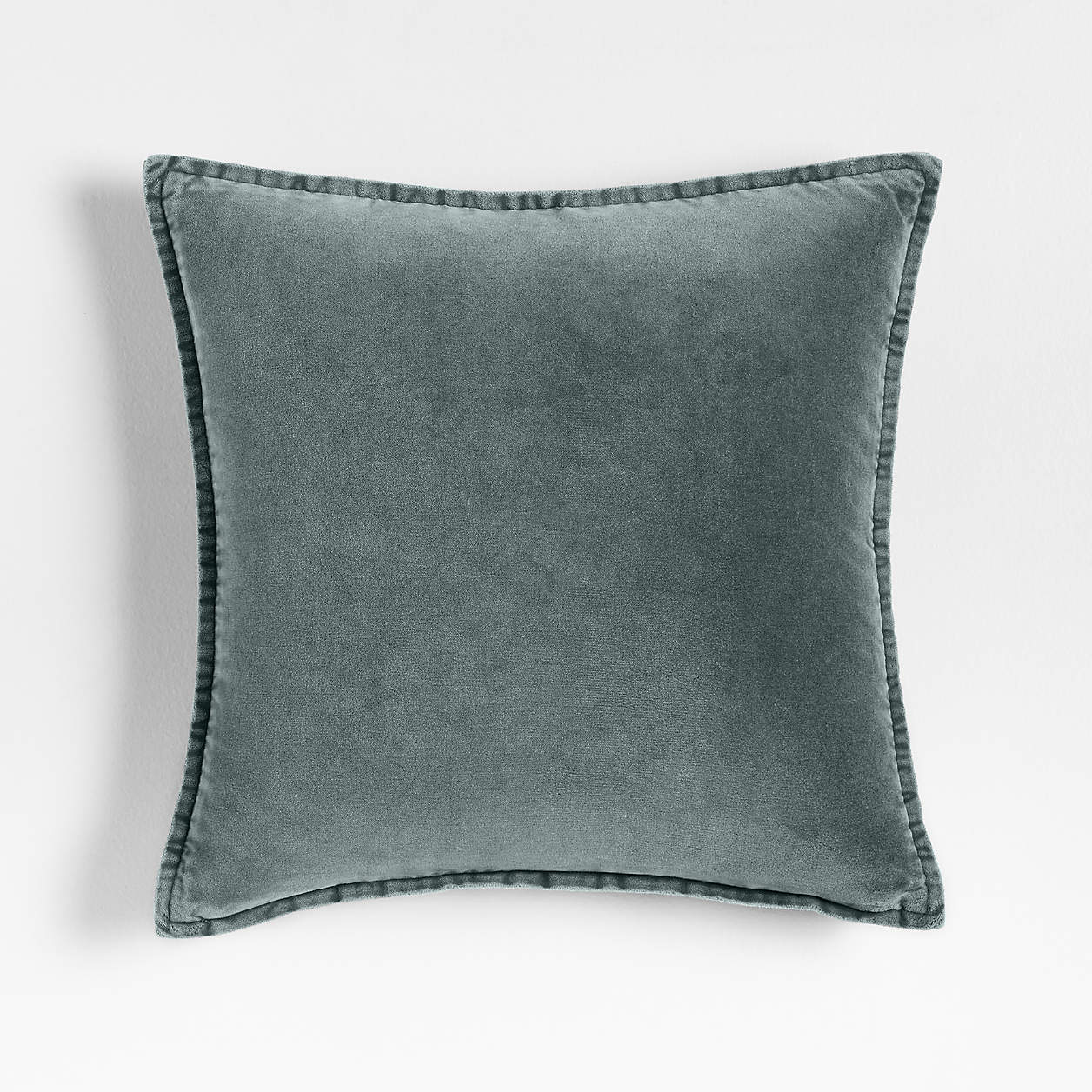 Relaxed Washed Teal Blue Throw Pillow Cover