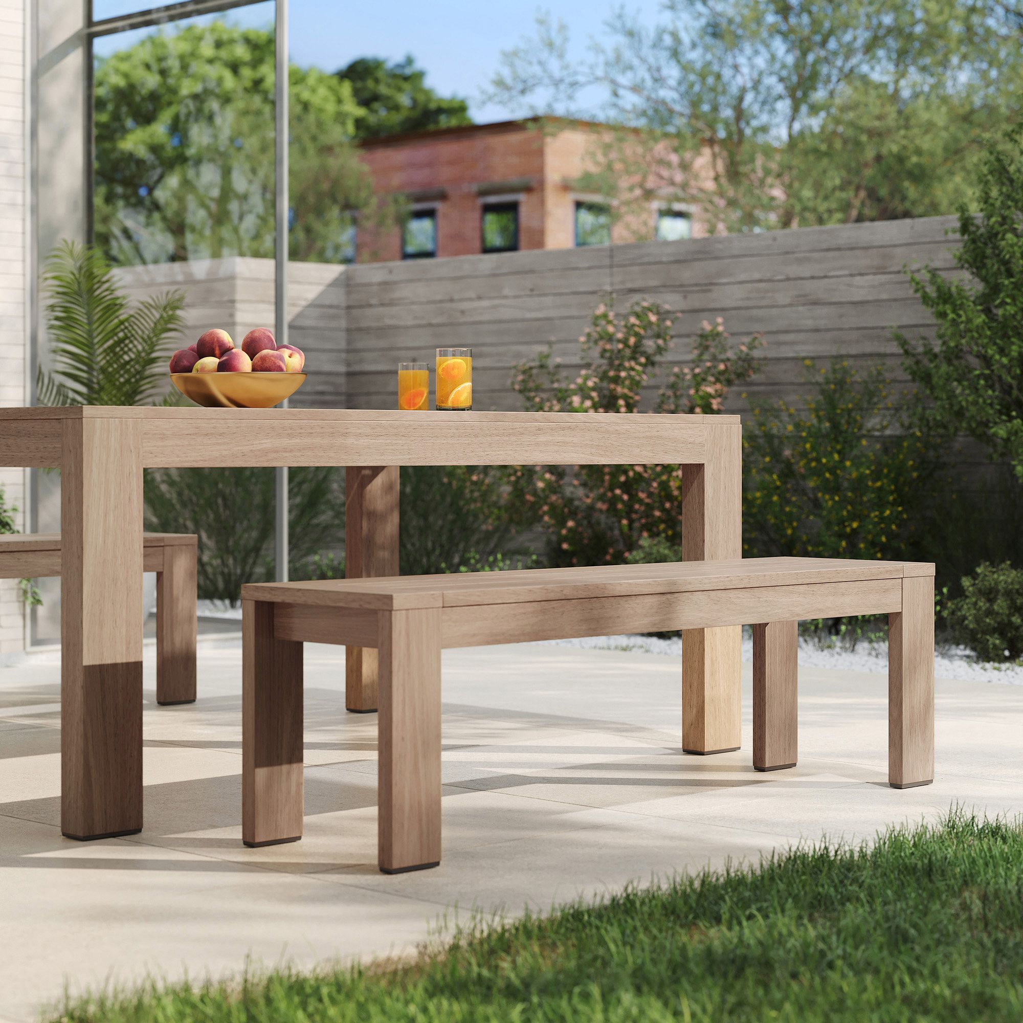 Telluride Outdoor Dining Bench thumbnail 2