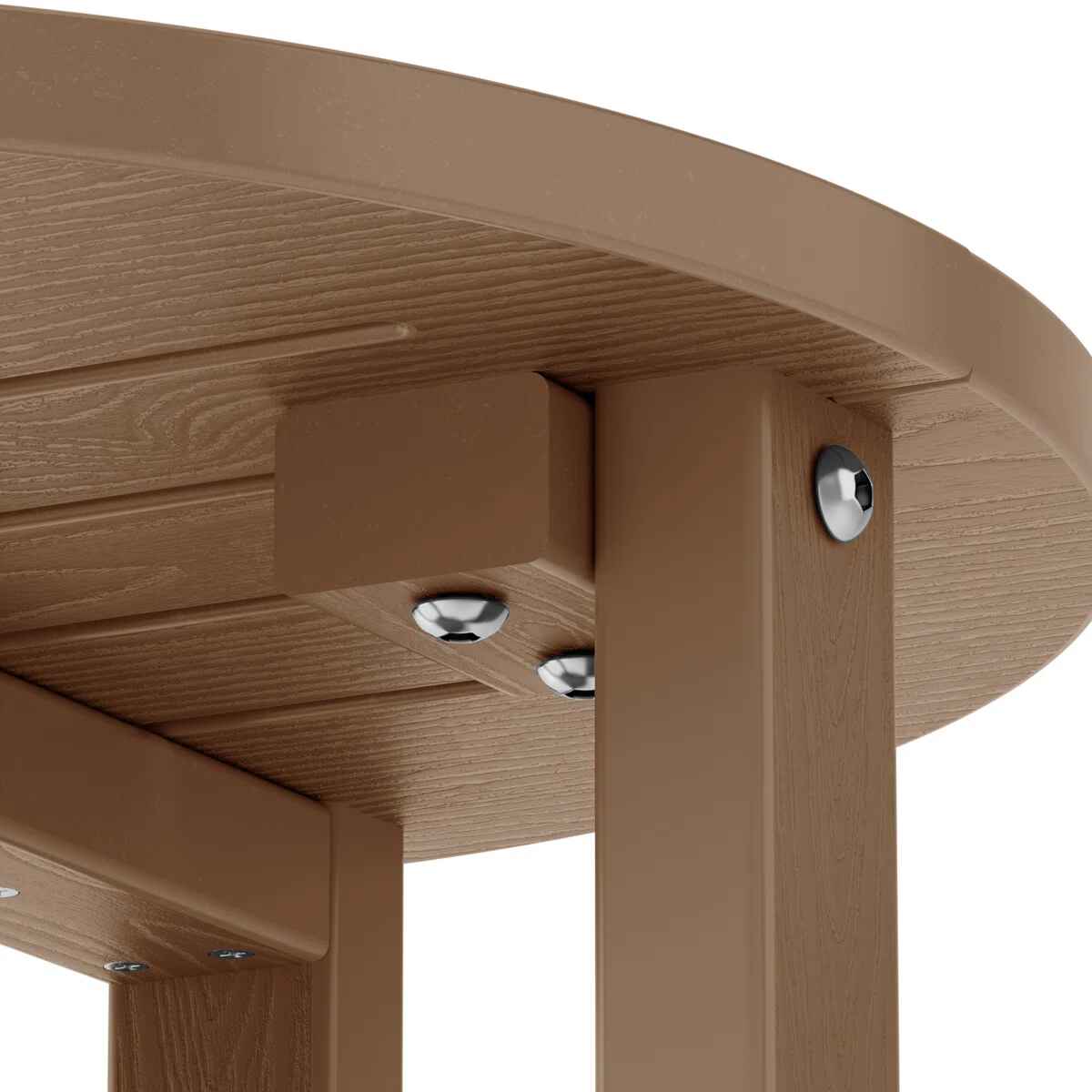 16" Round Outdoor Patio Side Table with Storage Shelf-Set of 2 thumbnail 2