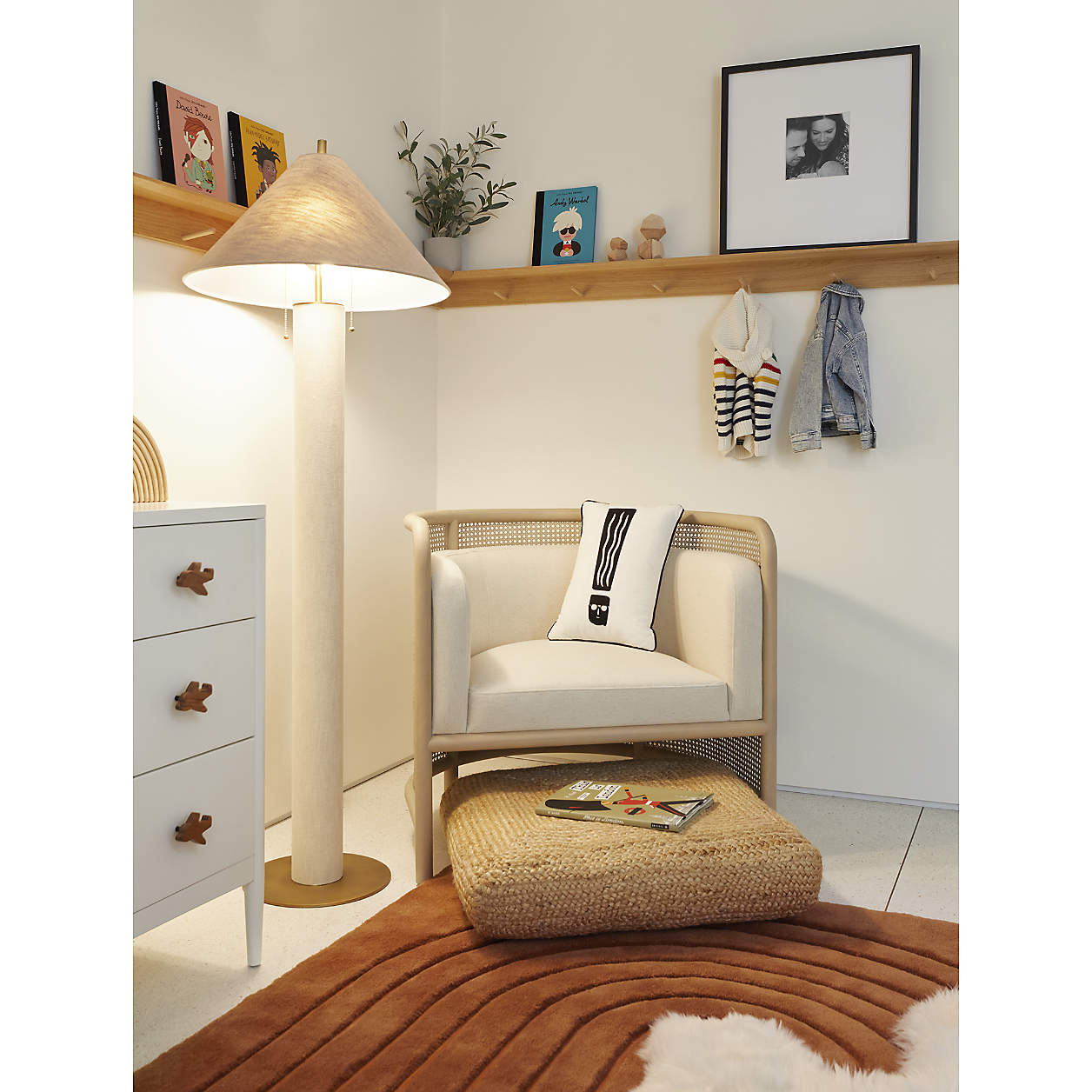 Remi Natural Linen Floor Lamp thumbnail 2