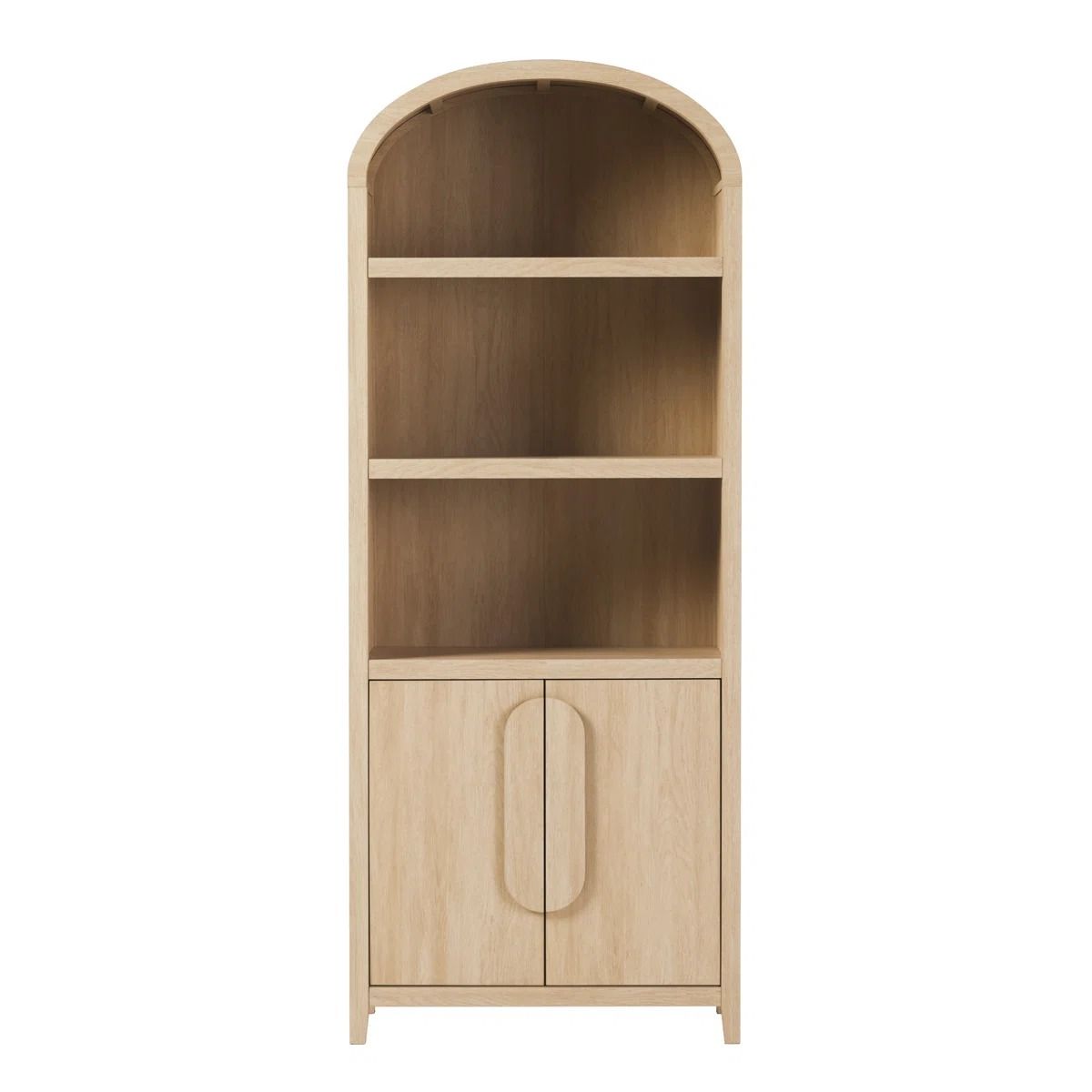 Sitarski Modern Arched Bookcase with Statement Cabinet thumbnail 4