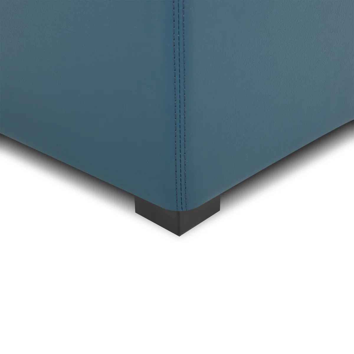 Stone Faux Leather Ottoman thumbnail 3
