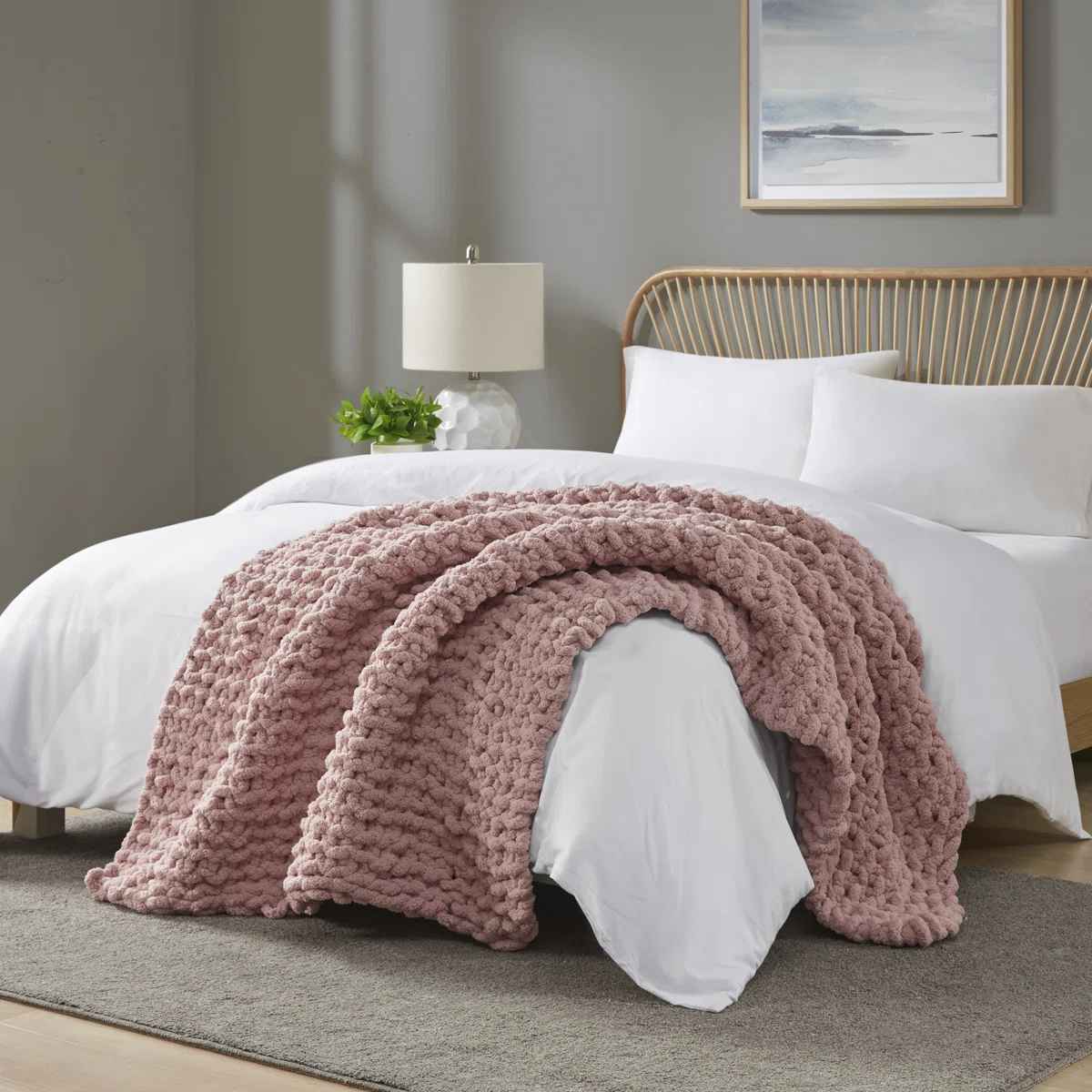 Chenille Chunky Knit Throw thumbnail 3
