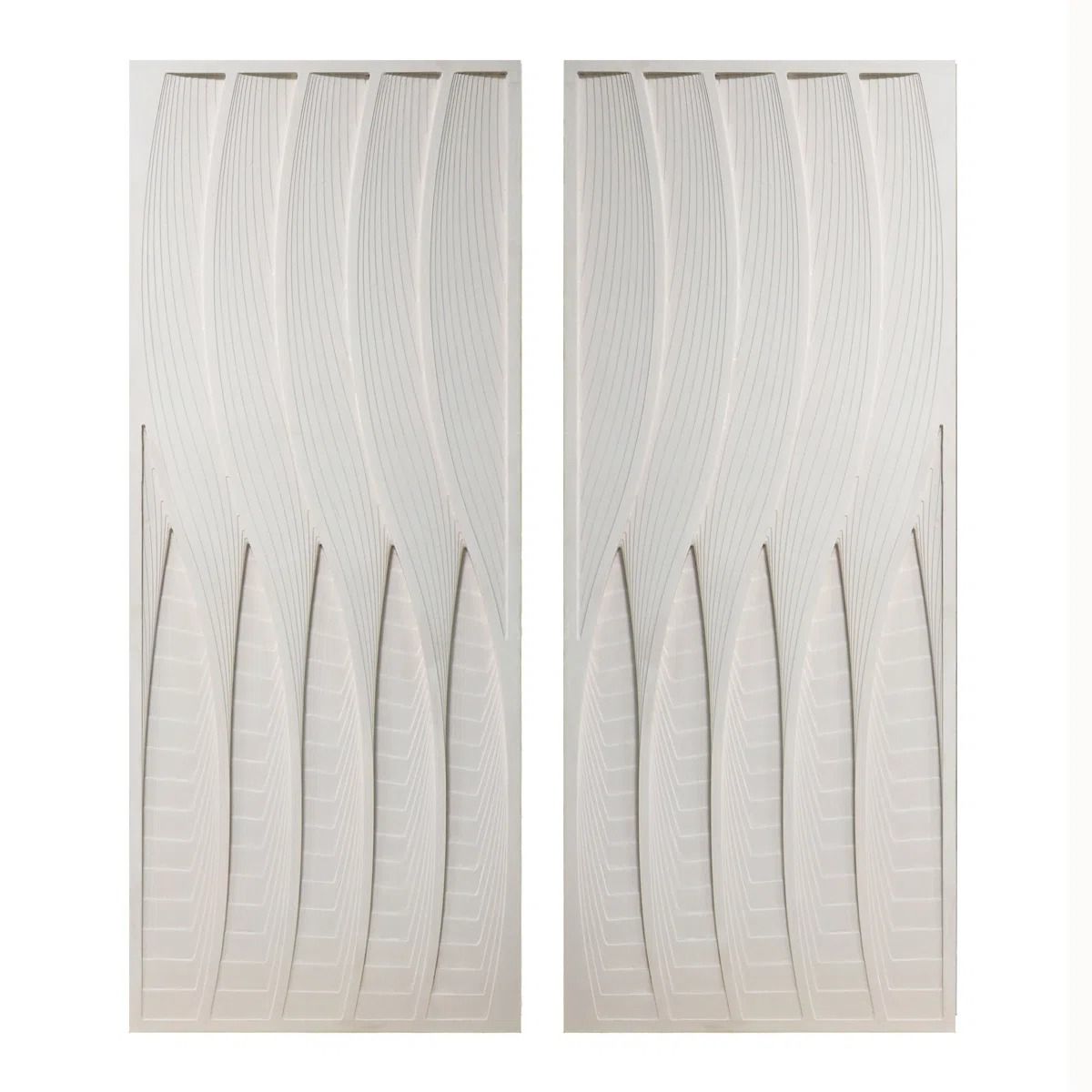 Set Of 2 Trinity Dimensional Plaster Wall Art 24x59
