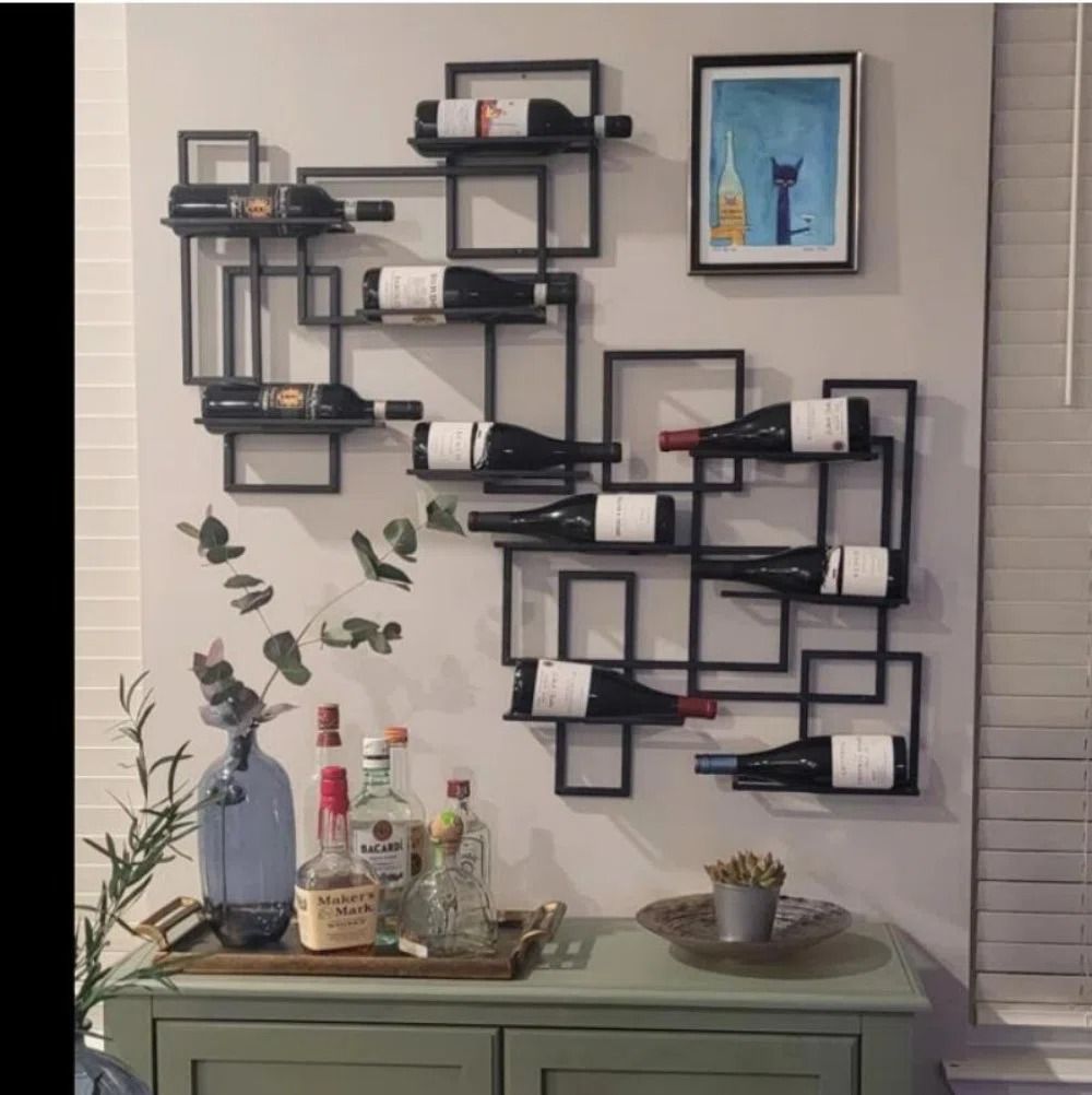 DIY Creative Home Large Bottle Display Metal Wine Rack thumbnail 2
