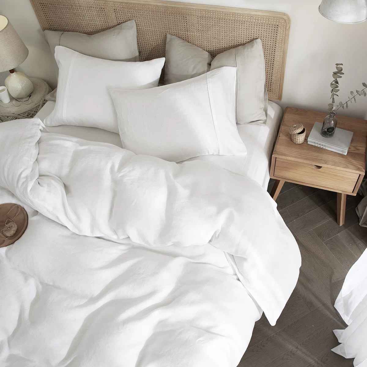 Lived in Look Duvet Cover Set Pure French Linen Made thumbnail 4