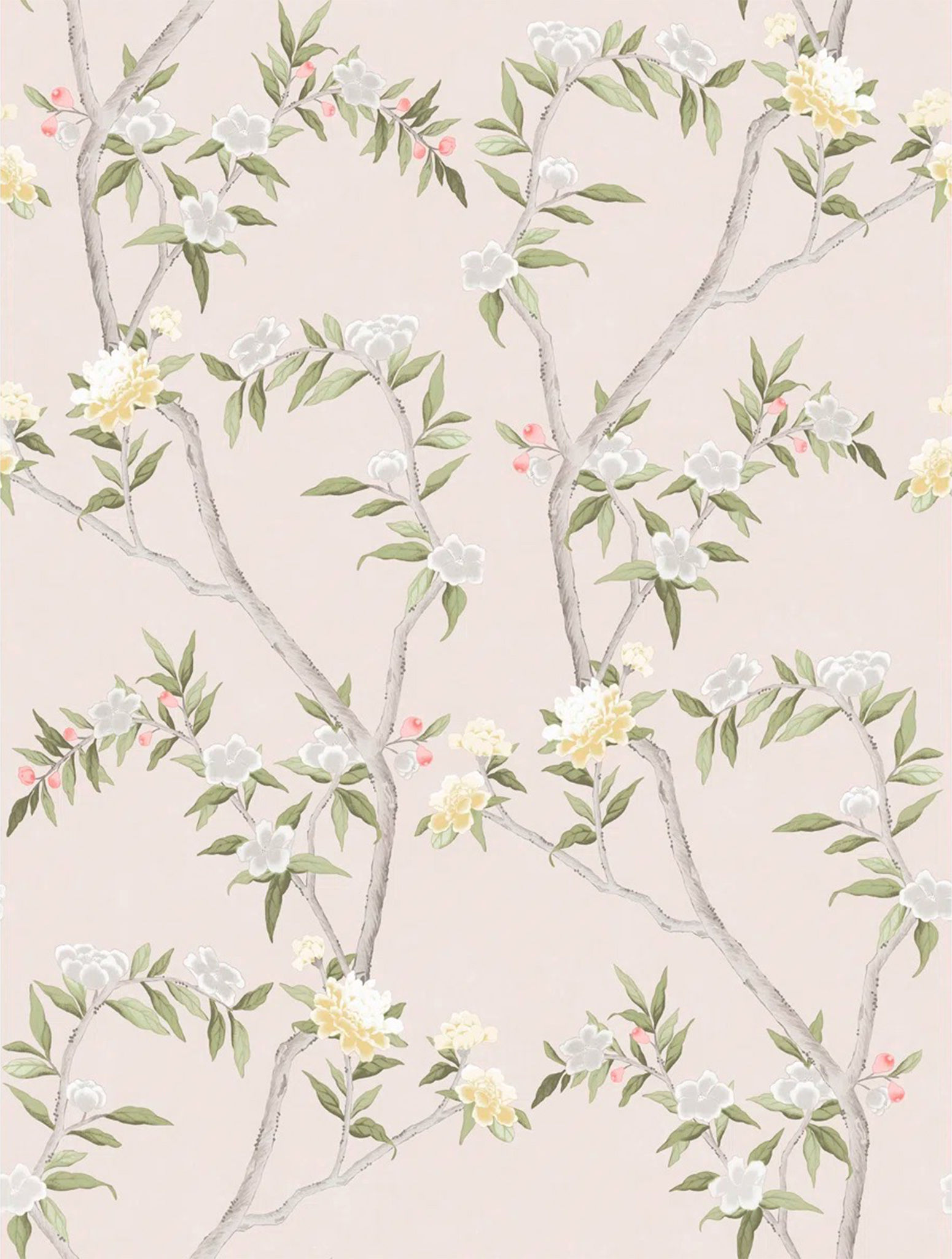 Spring Blossom Chinoiserie Floral Vine Wallpaper thumbnail 3