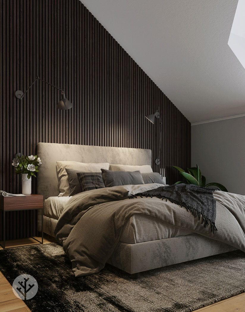 Luxury Smoked Oak Acoustic Slat Wood Wall Panels thumbnail 4