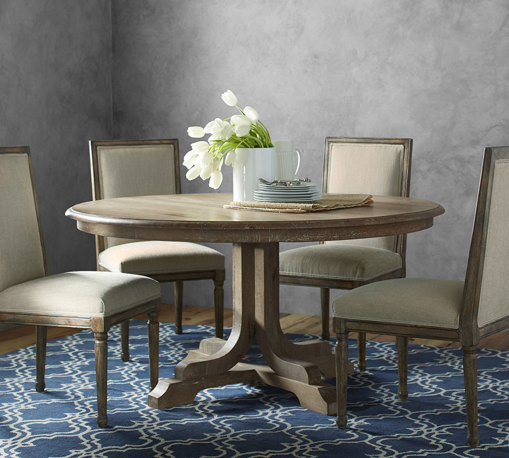 Linden Round Pedestal Dining Table thumbnail 2