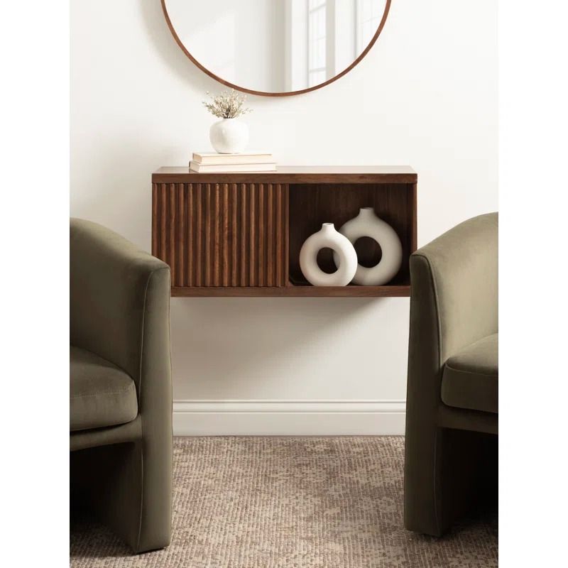 Wooden Wall Cabinet with Sliding Door thumbnail 2