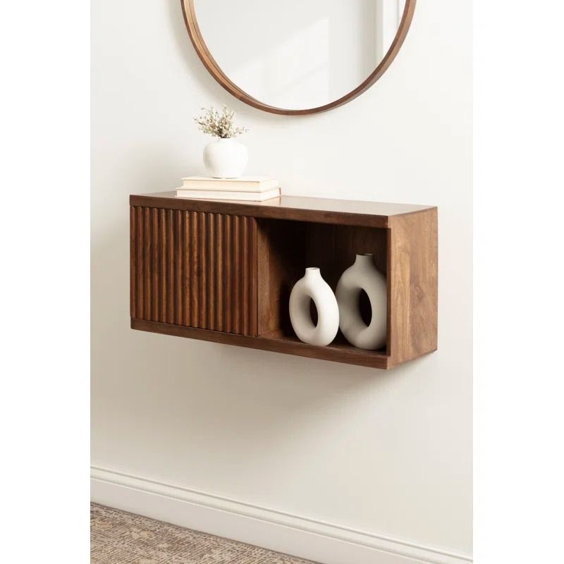 Wooden Wall Cabinet with Sliding Door thumbnail 4