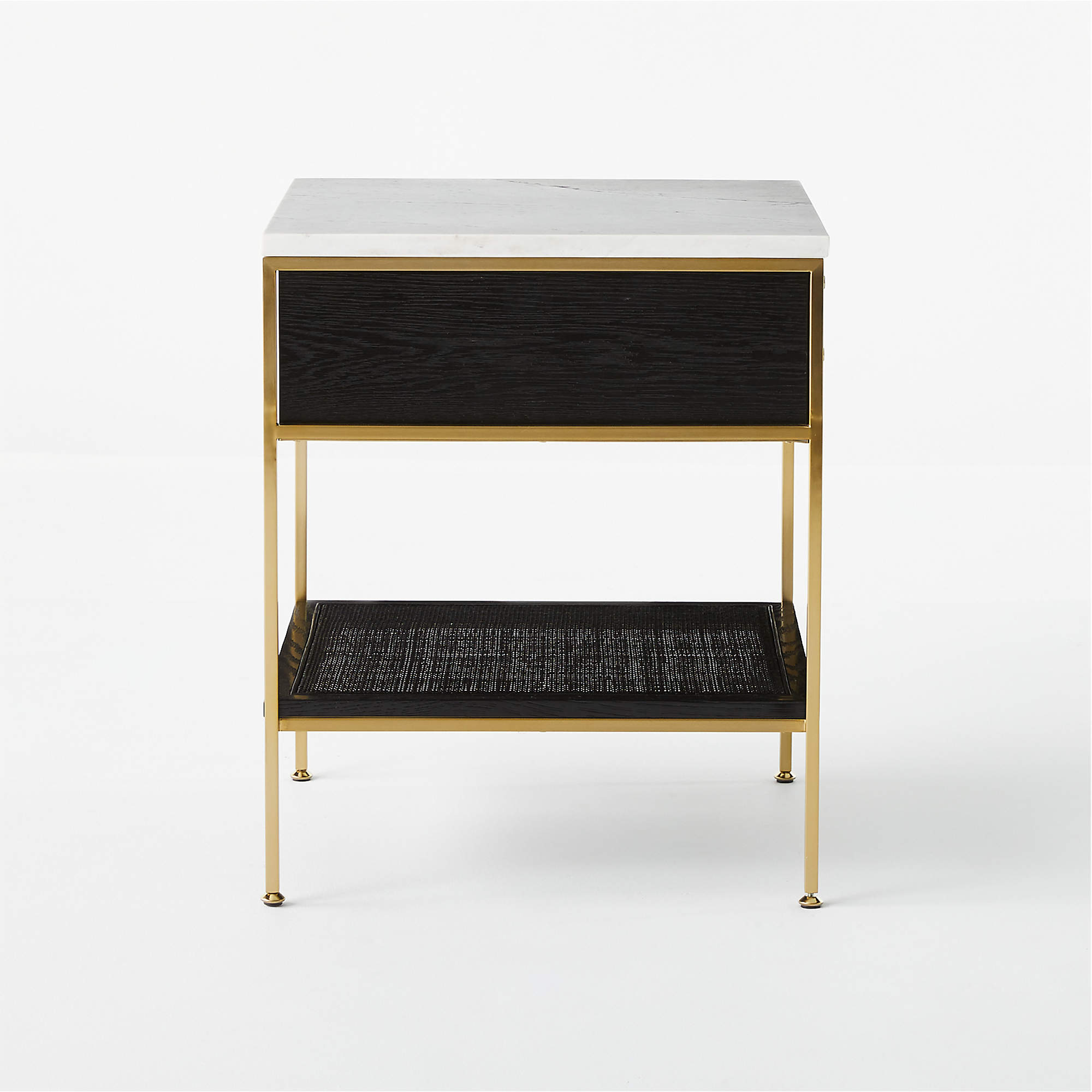 Connoisseur Black Oak Wood 2 Drawer Nightstand thumbnail 3