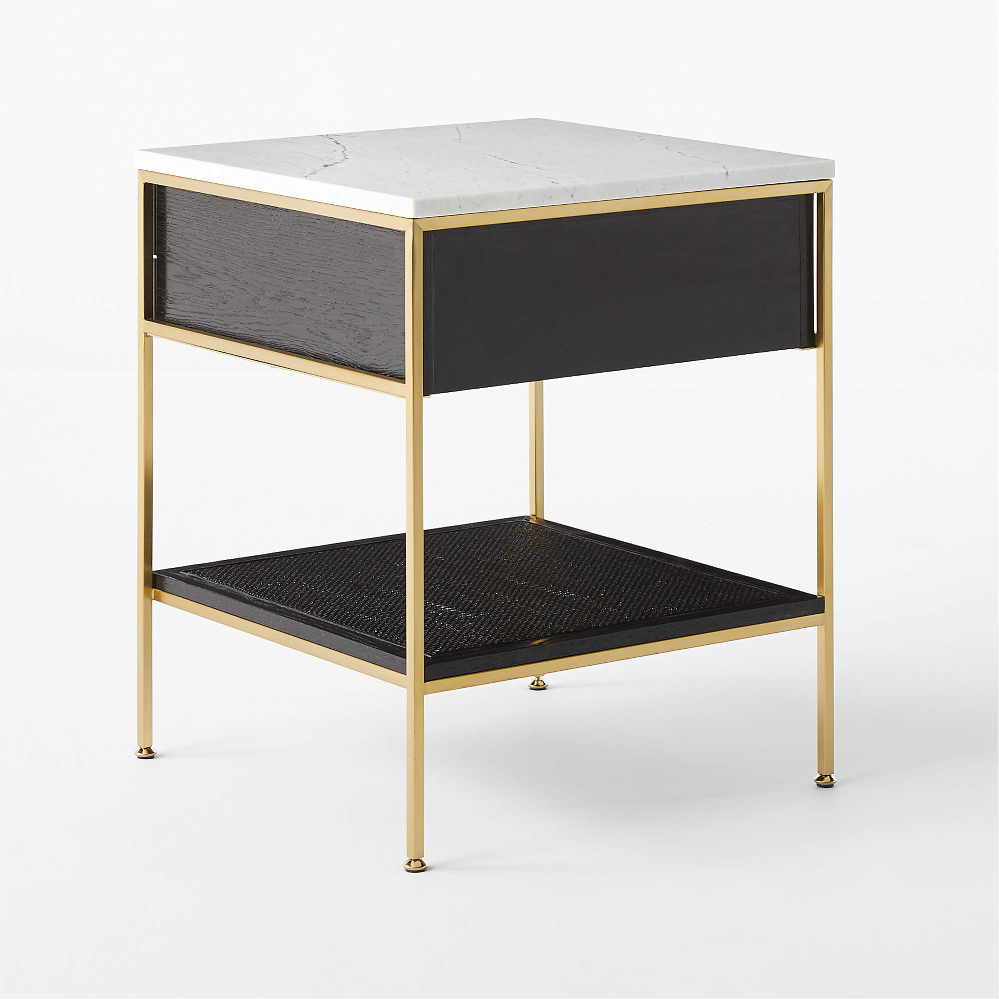 Connoisseur Black Oak Wood 2 Drawer Nightstand thumbnail 4