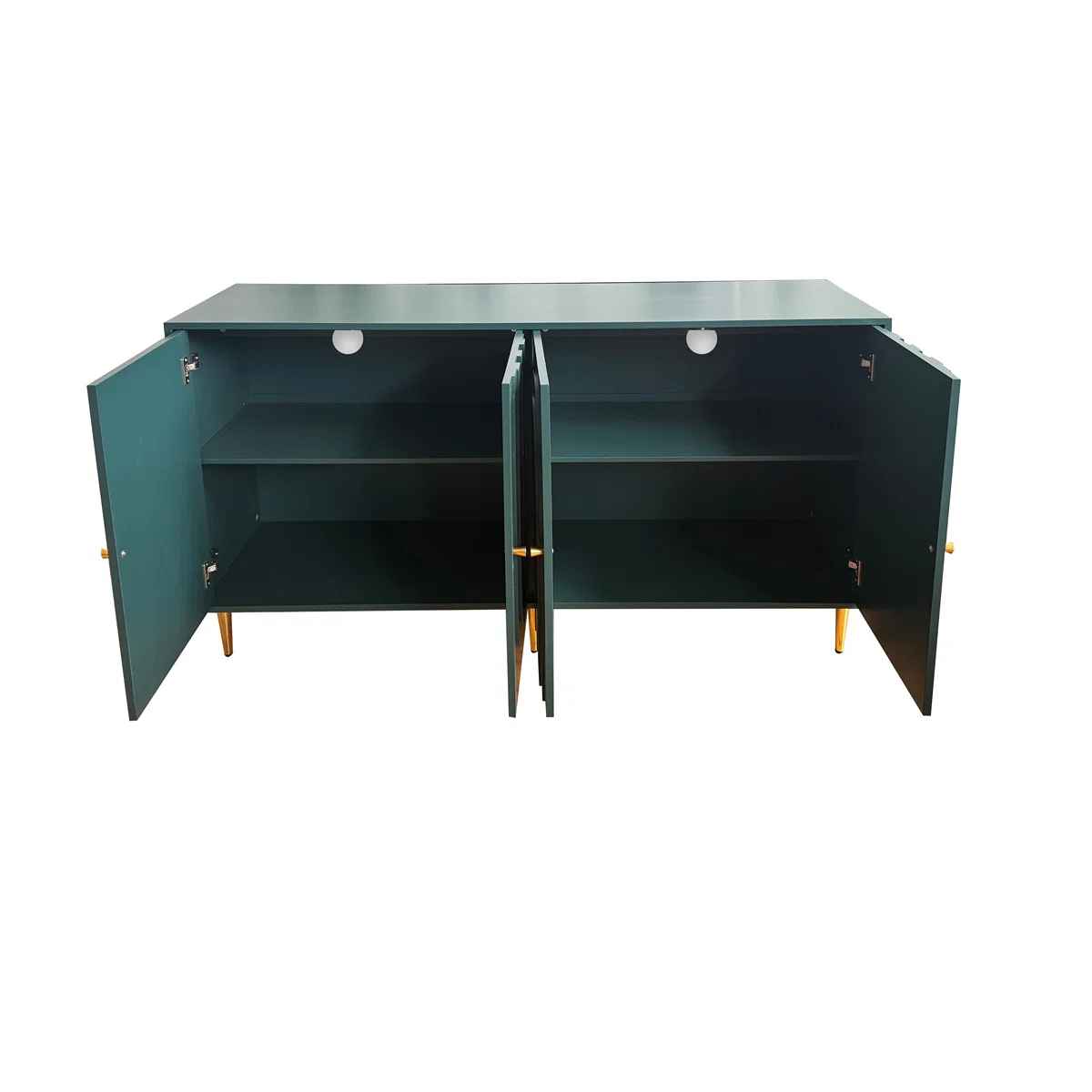Divith Modern Lacquered Wooden Sideboard Buffet Server Cabinet Office credenza with 4 Door thumbnail 2